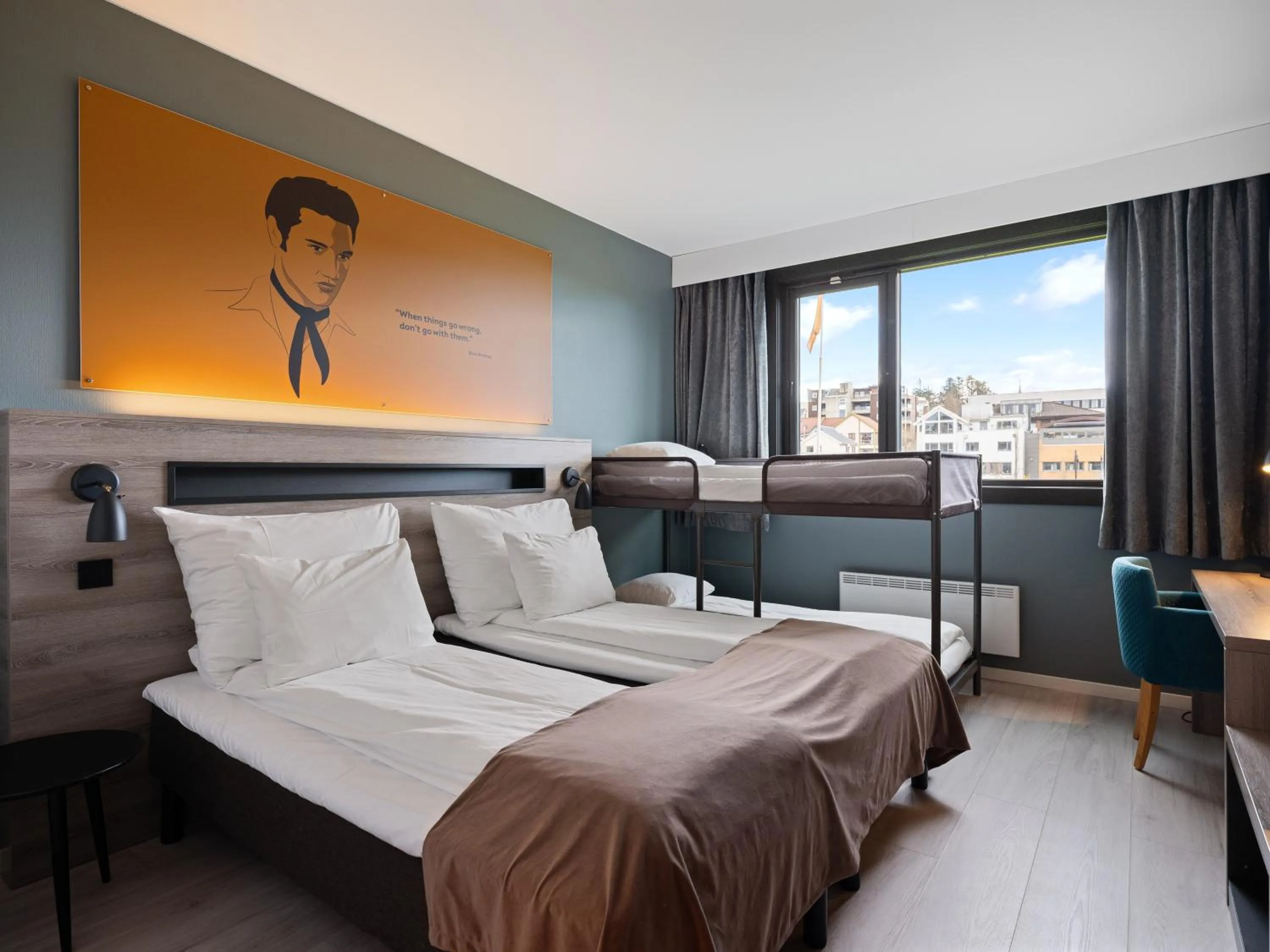 Bed in Hotell Jæren