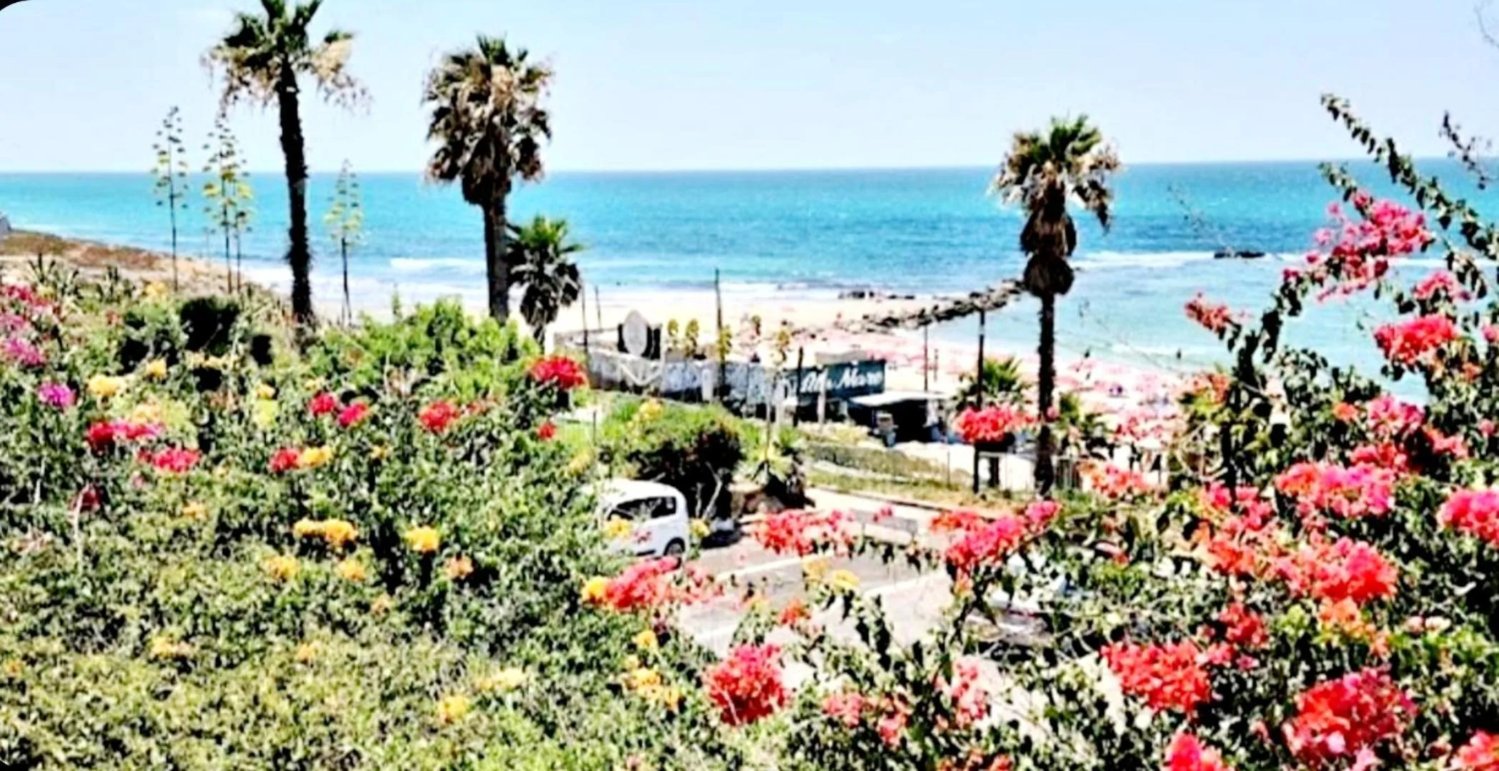 Beach in Beachfront Studio Apartment Bat Yam 412