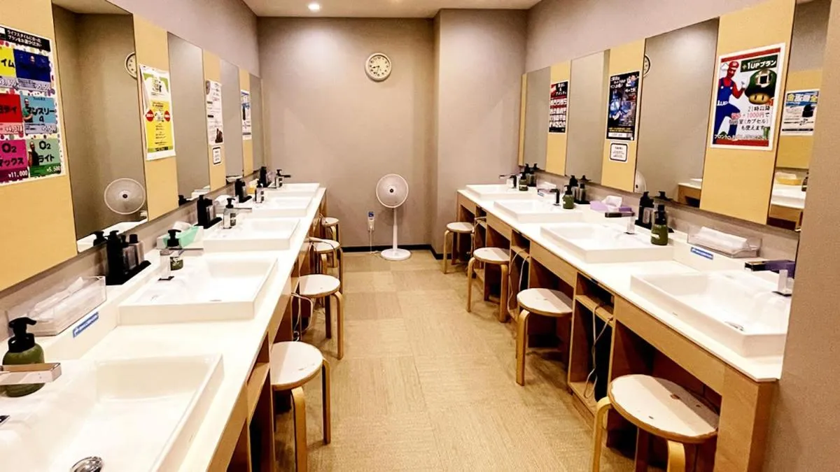 Public Bath in Capsule Hotel Topos Sendai Station Nishiguchi