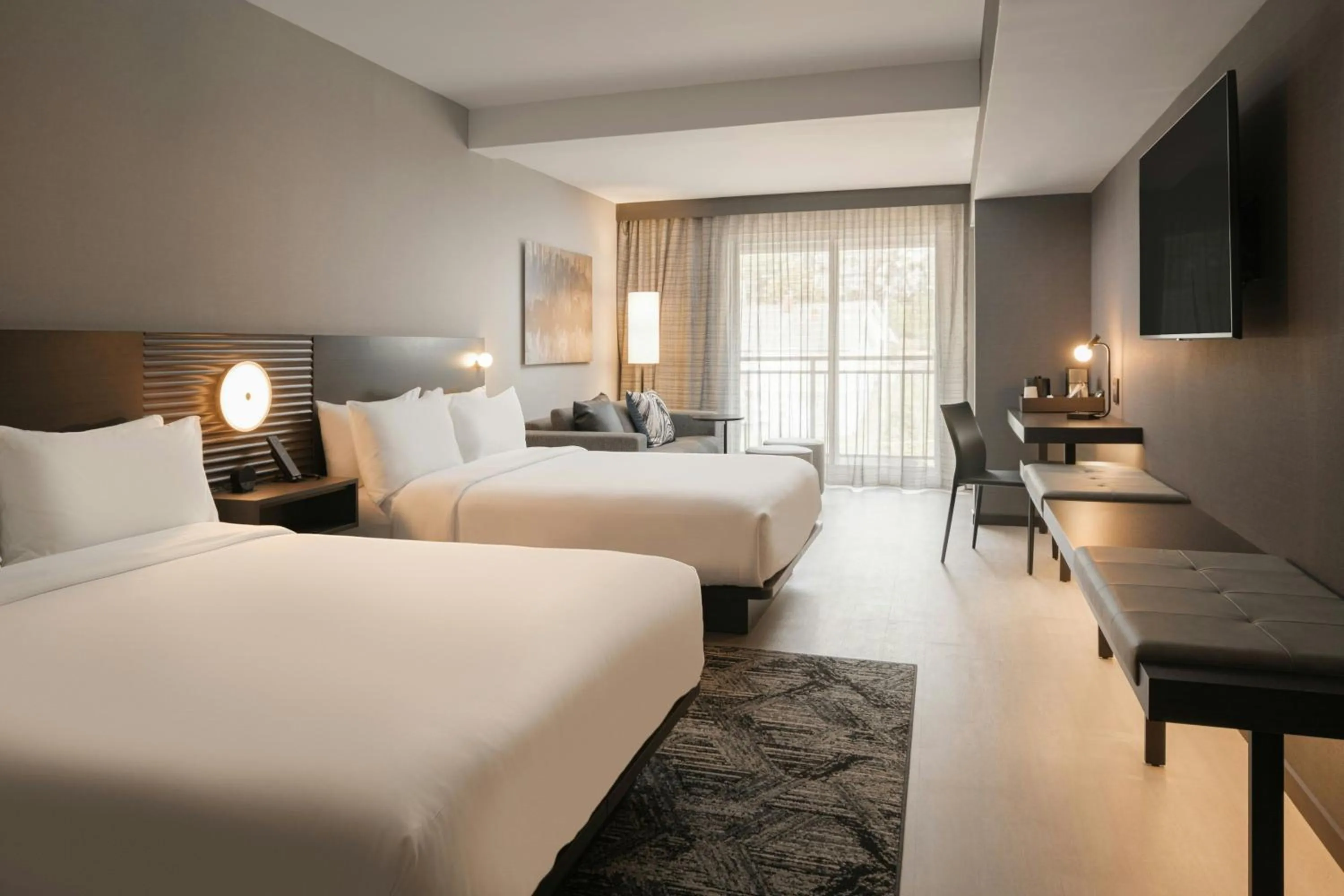 Photo of the whole room, Bed in AC Hotel Asheville Biltmore Village