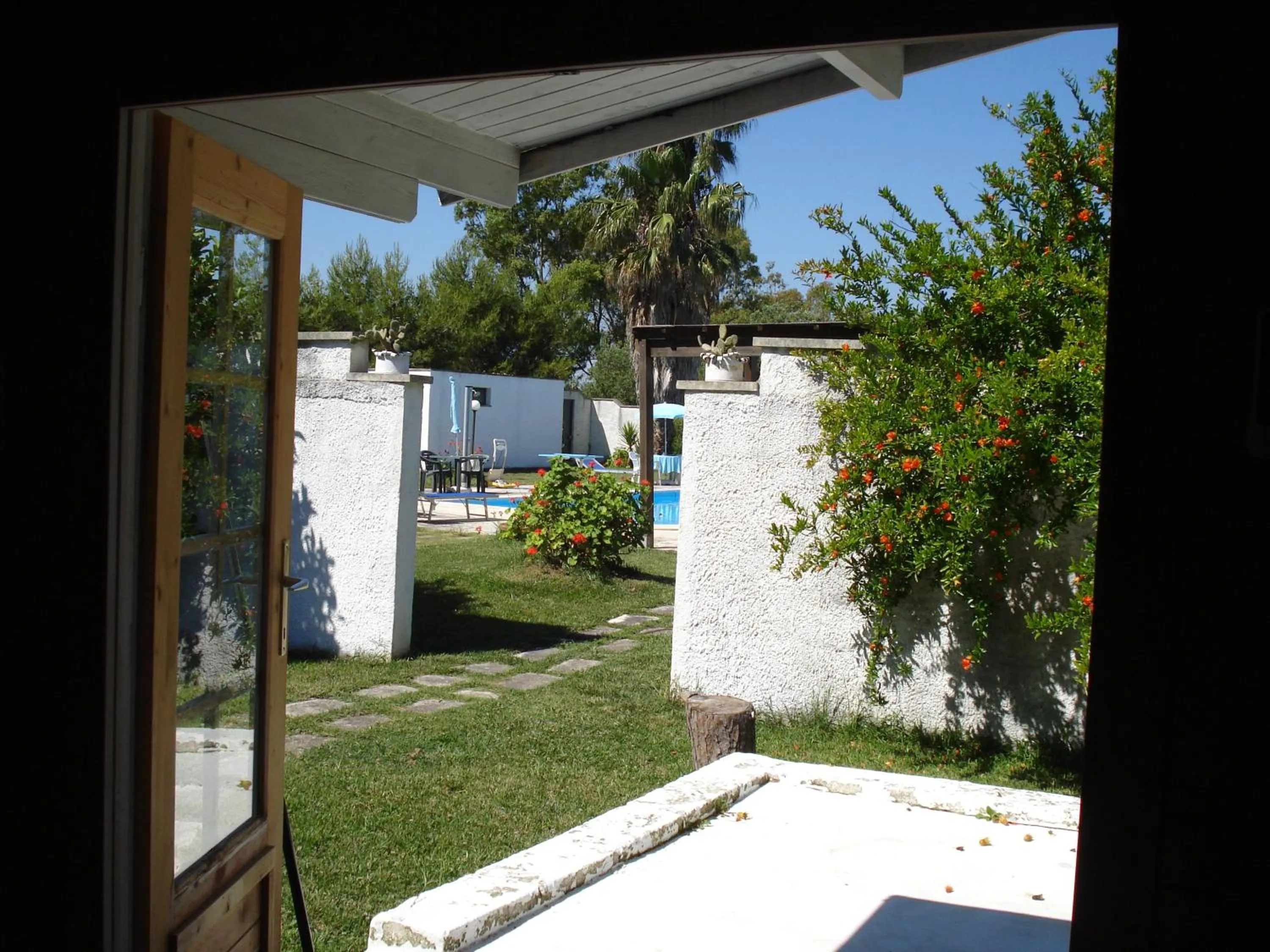 Pool view in Breezes B&B