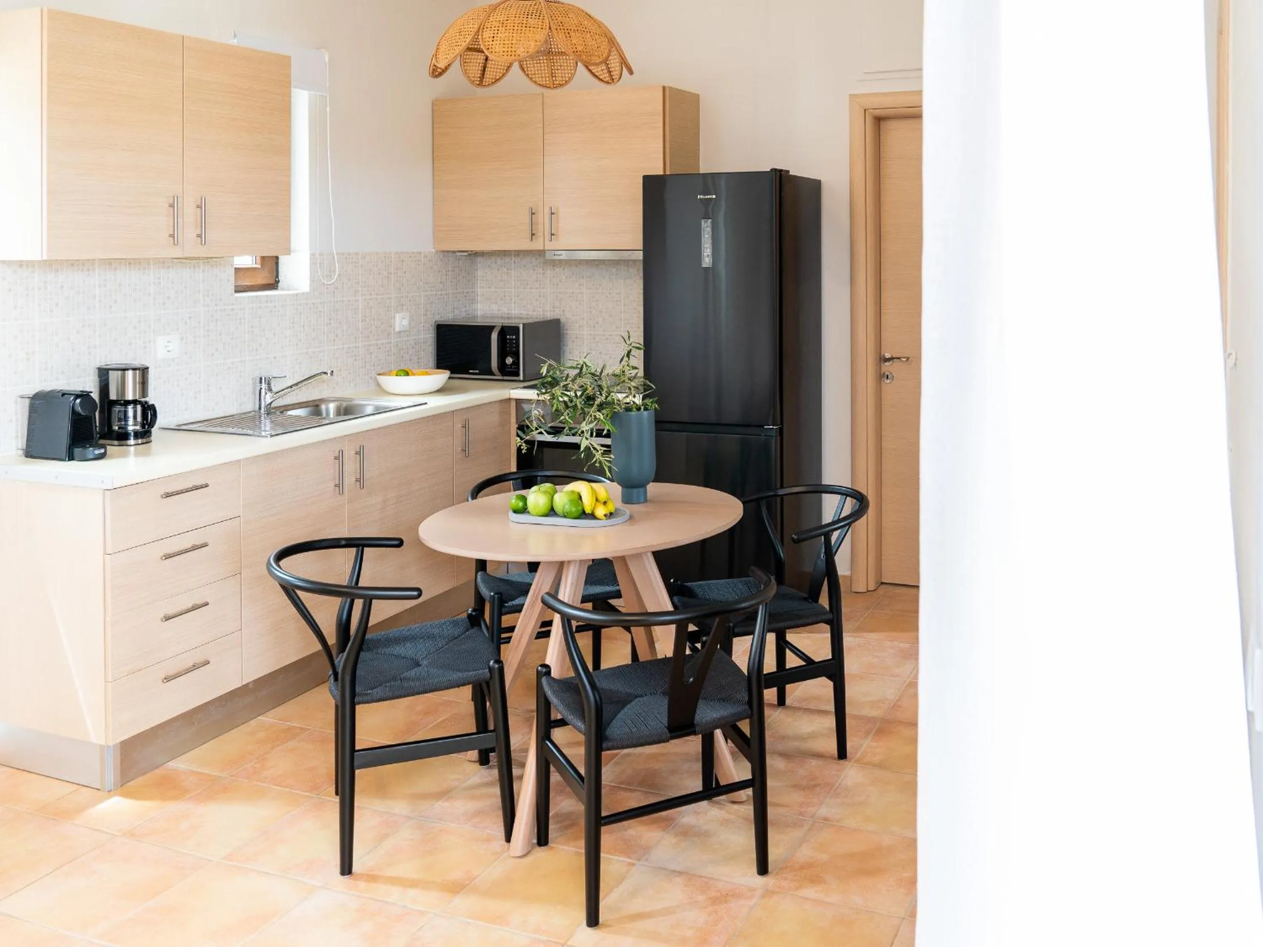 Dining area in Syra Suites