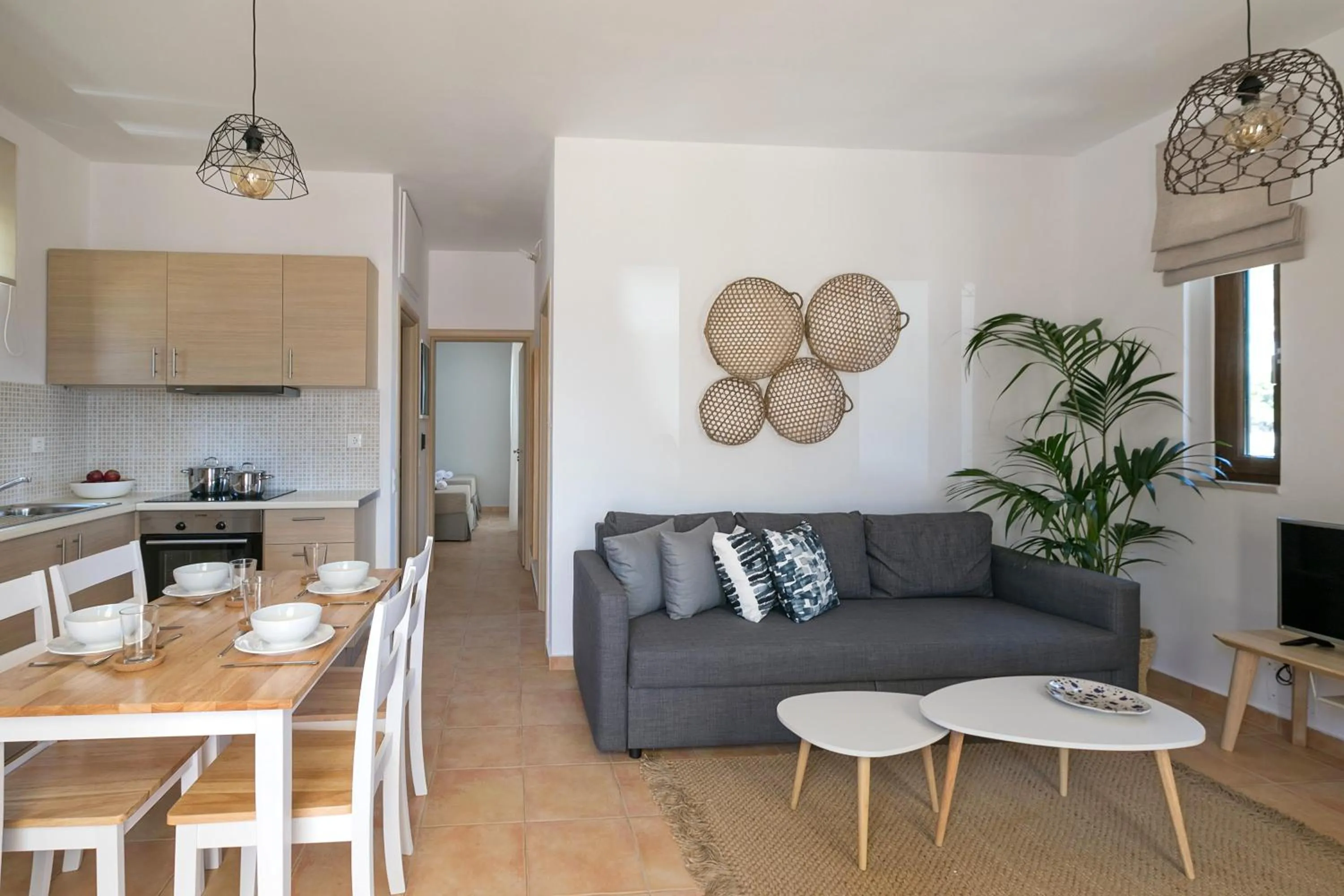 Kitchen or kitchenette in Syra Suites