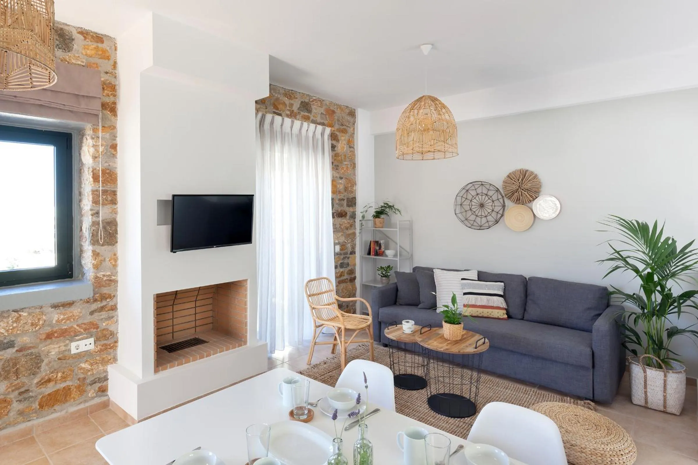 Living room in Syra Suites