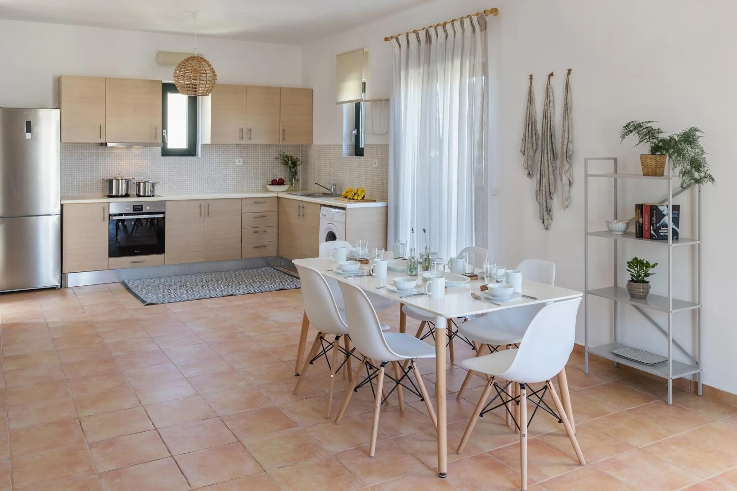 Kitchen or kitchenette in Syra Suites