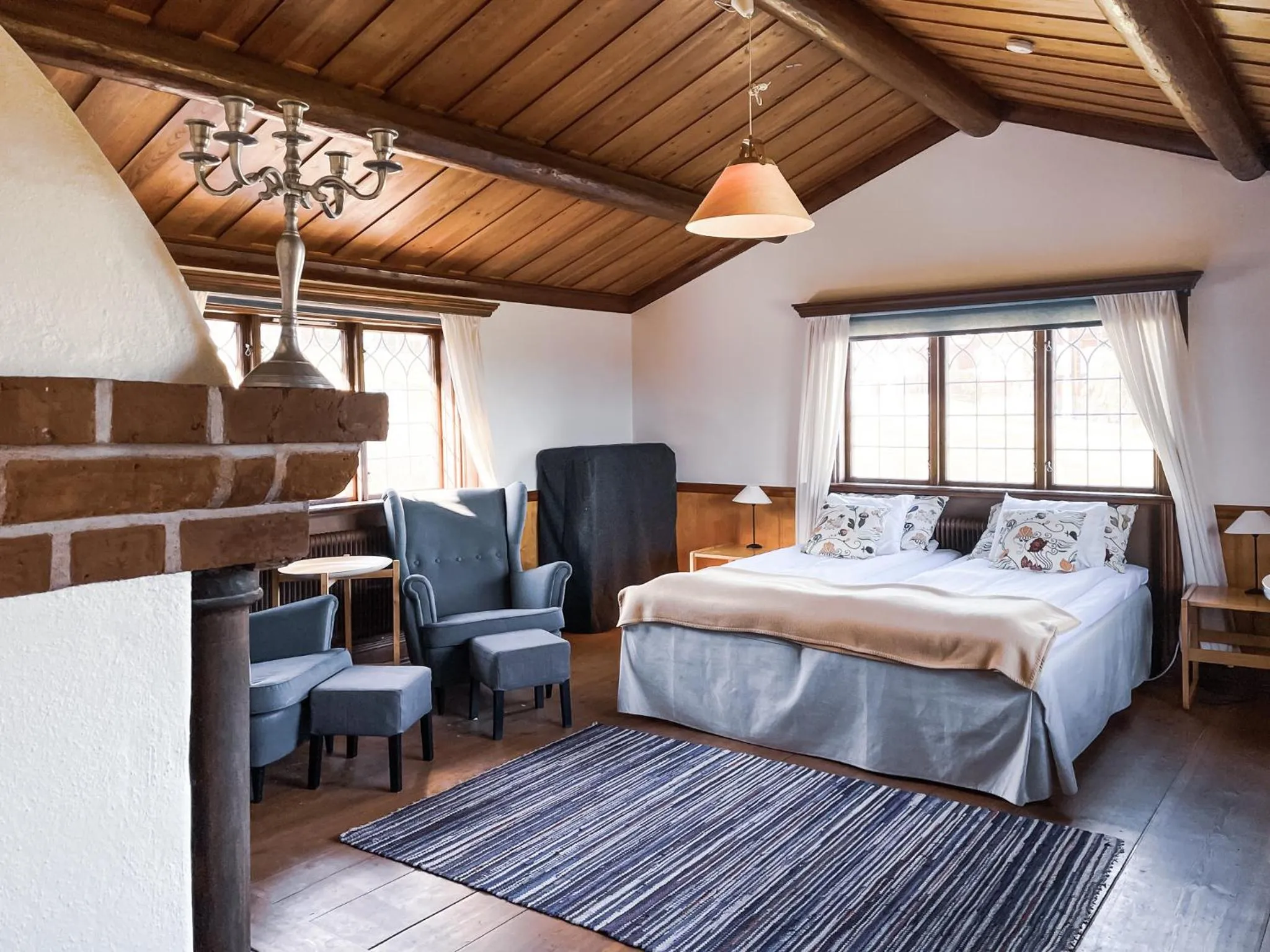 Bedroom, Bed in Hotell Gyllene Hornet