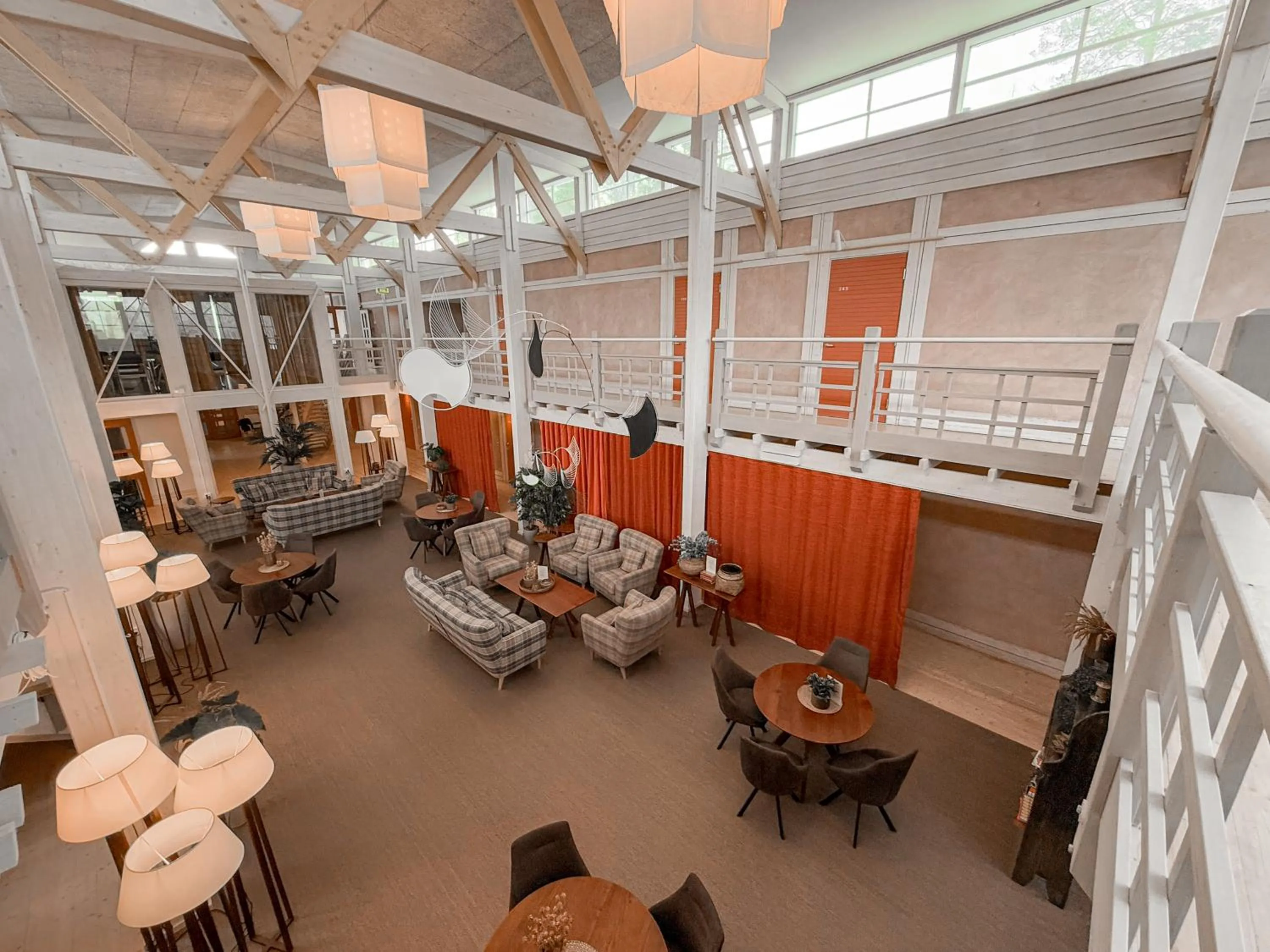 Communal lounge/ TV room in Hotell Gyllene Hornet