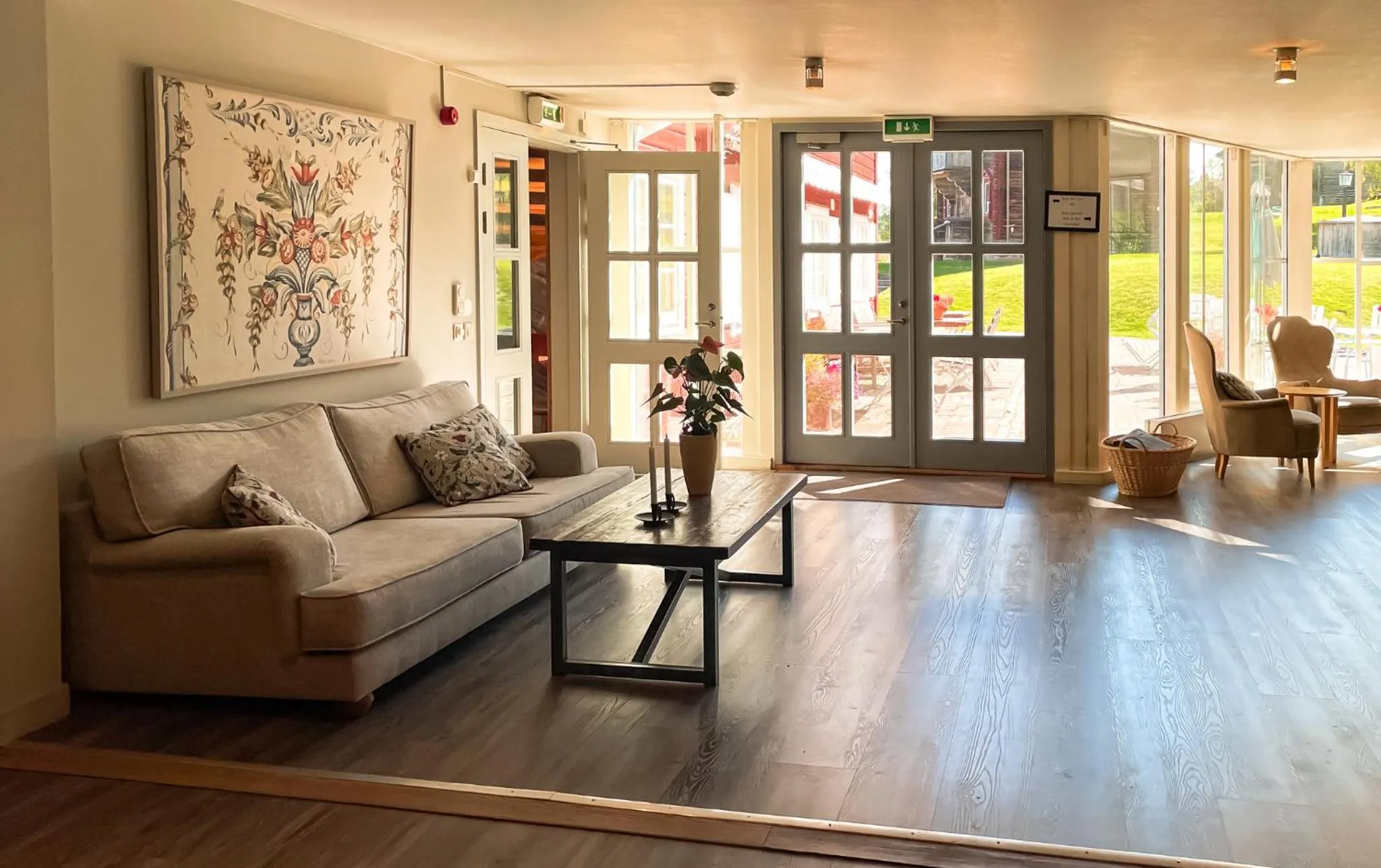 Lobby or reception in Hotell Gyllene Hornet