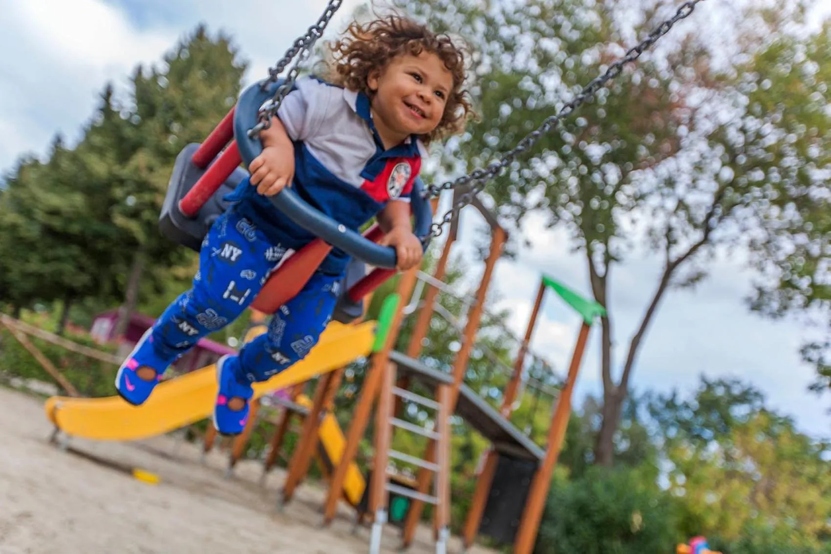 Children play ground in hu I Pini village
