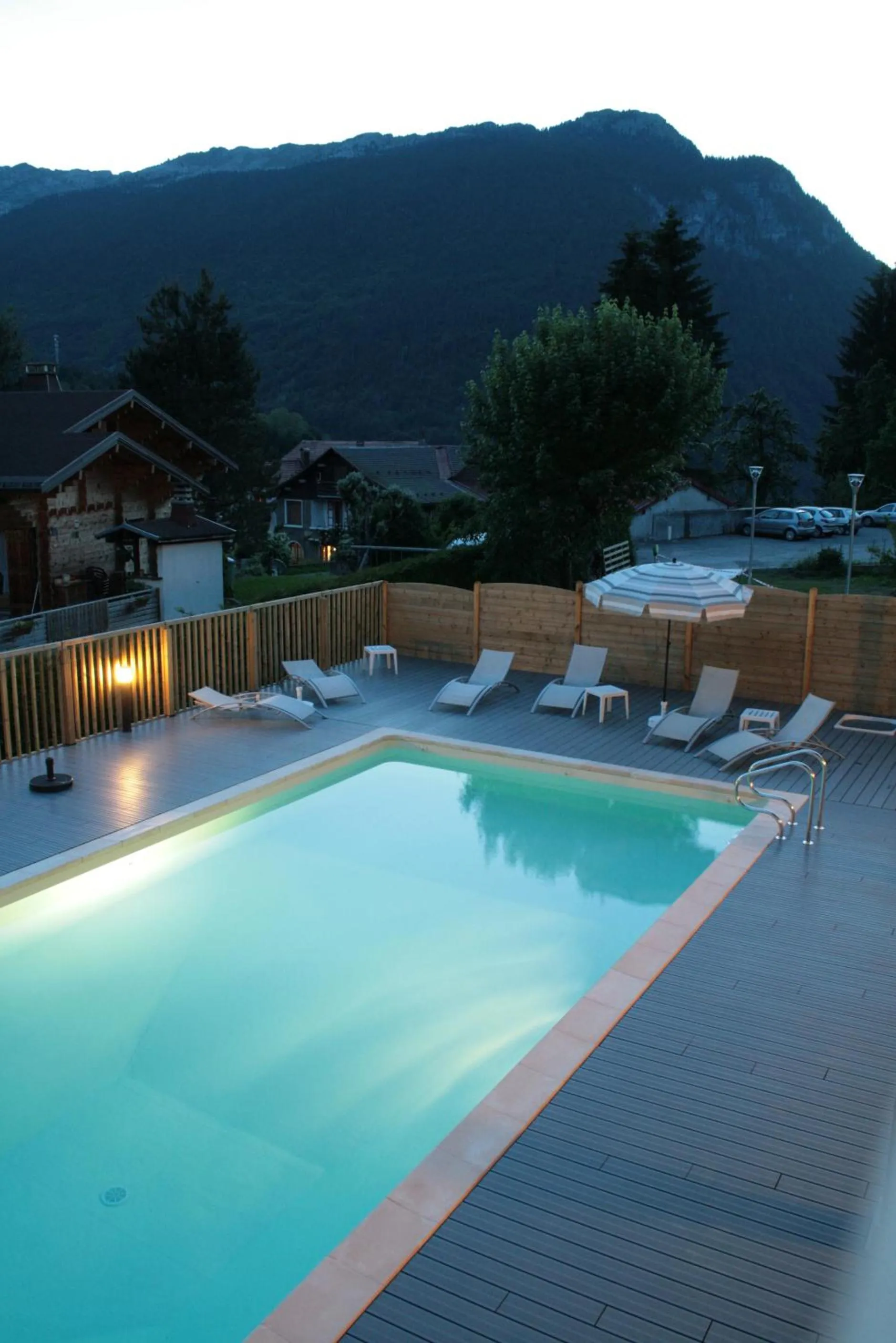 Swimming pool in Logis Hotel & Spa Beau-Site
