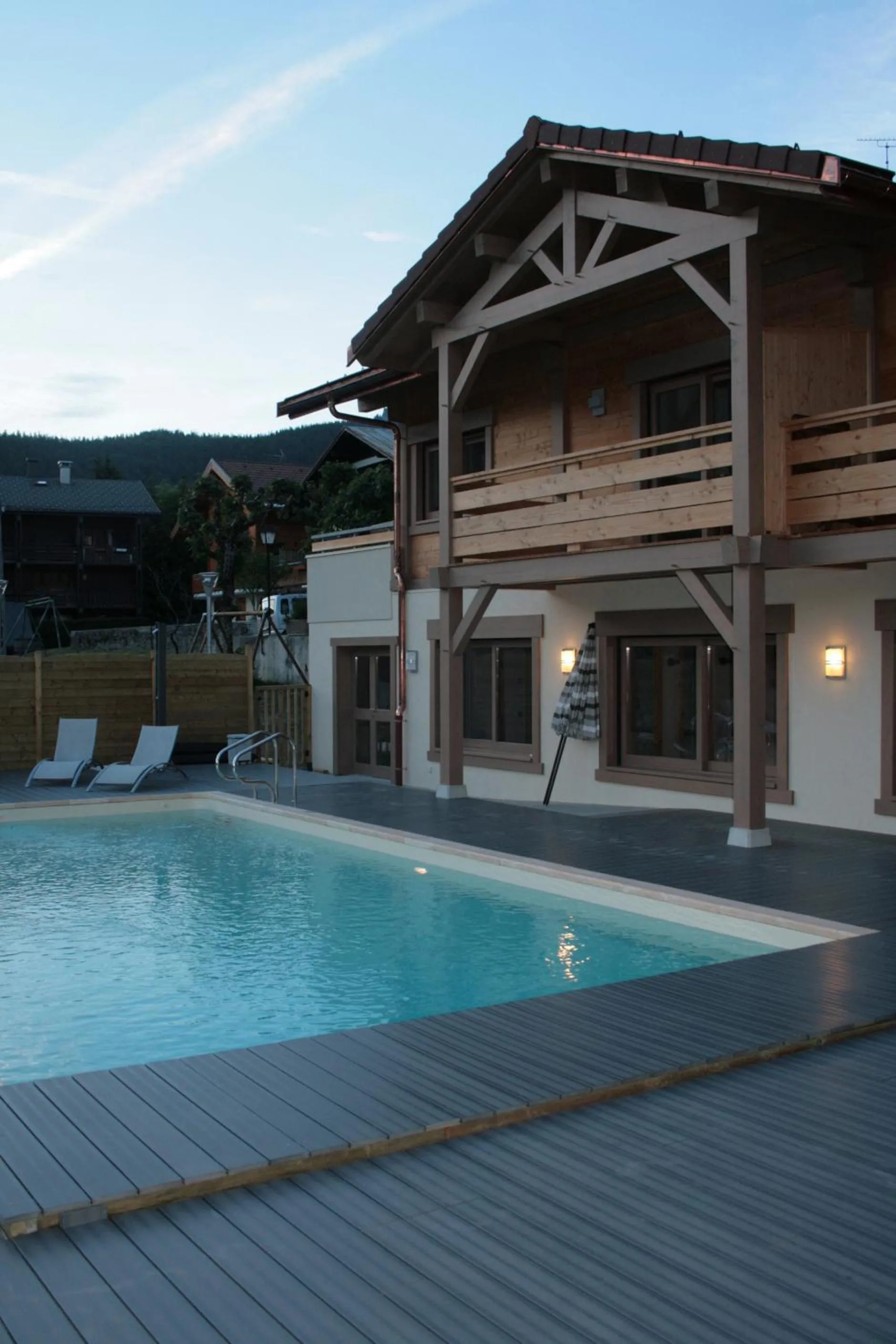 Swimming pool in Logis Hotel & Spa Beau-Site