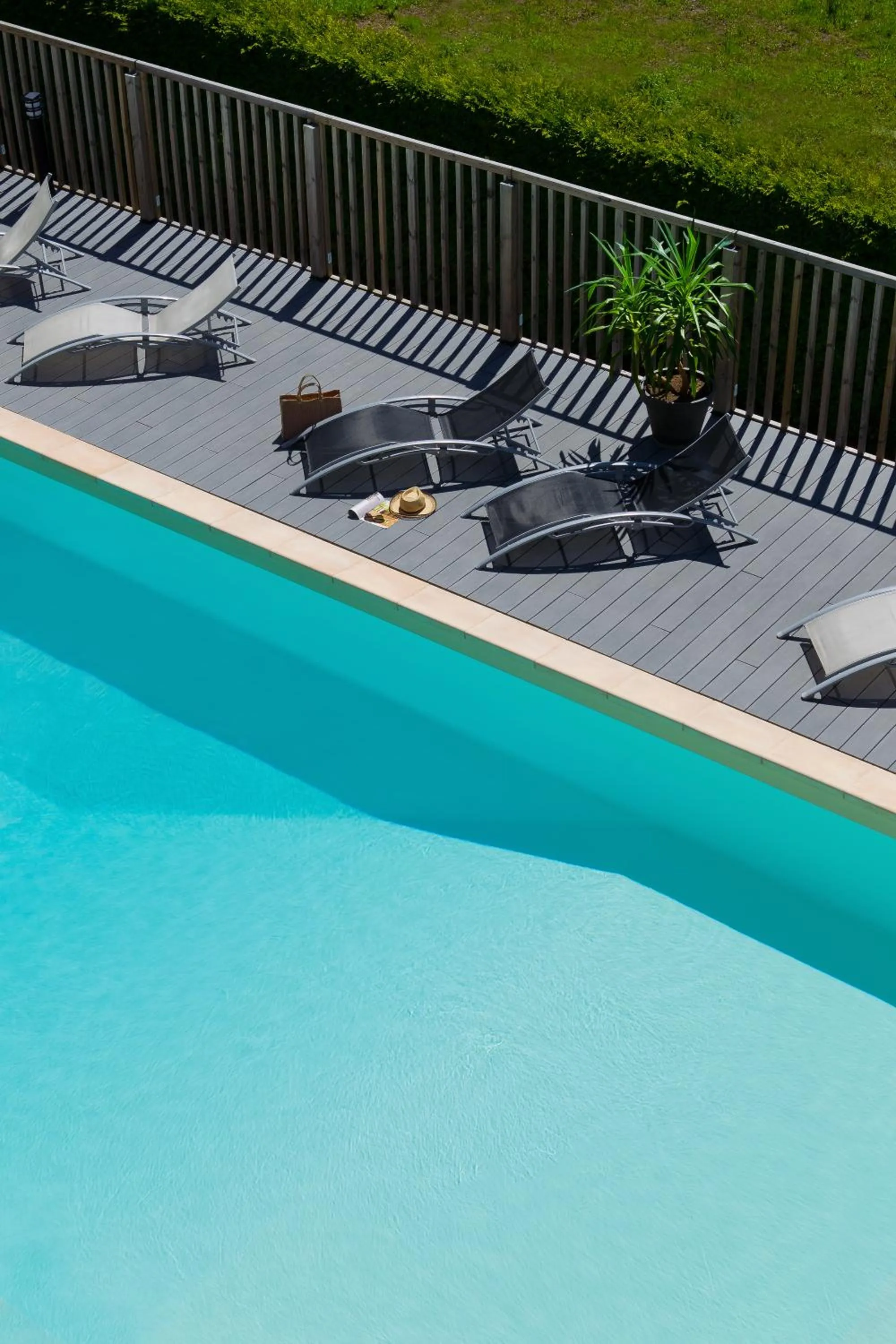 Swimming pool in Logis Hotel & Spa Beau-Site