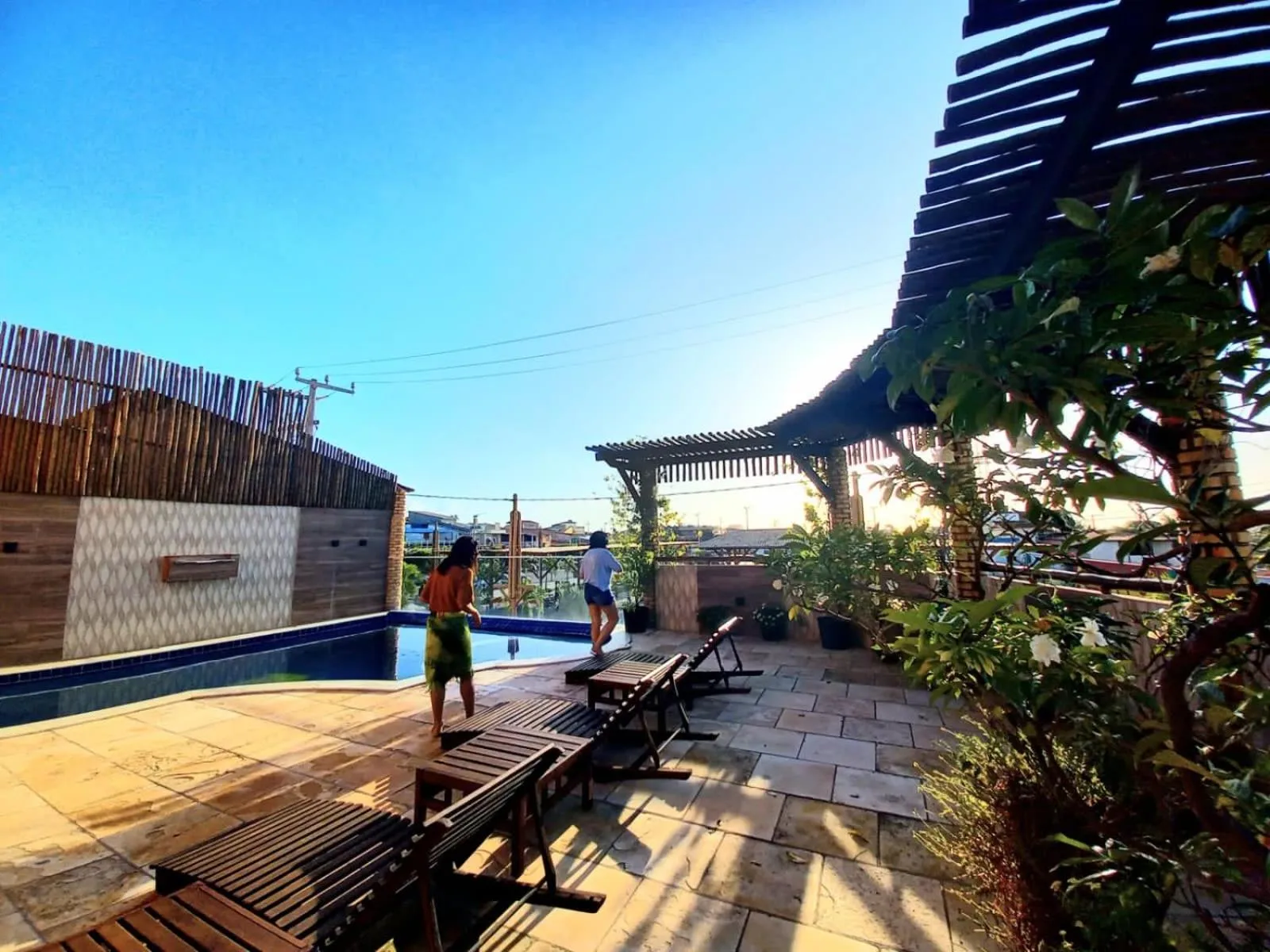 Pool view in Hotel Pousada Latitude