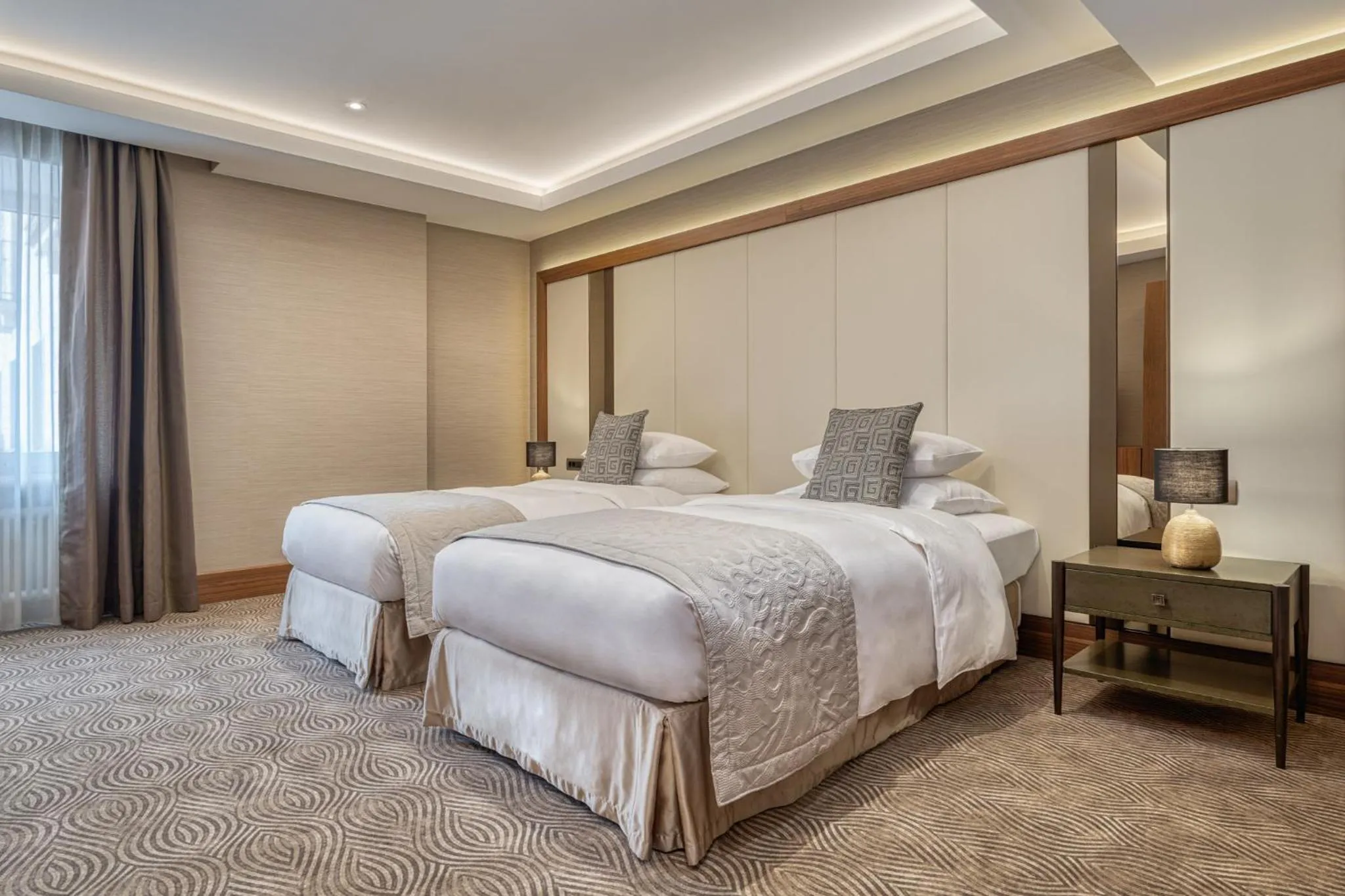 Bed in Grand Hotel Kempinski Riga