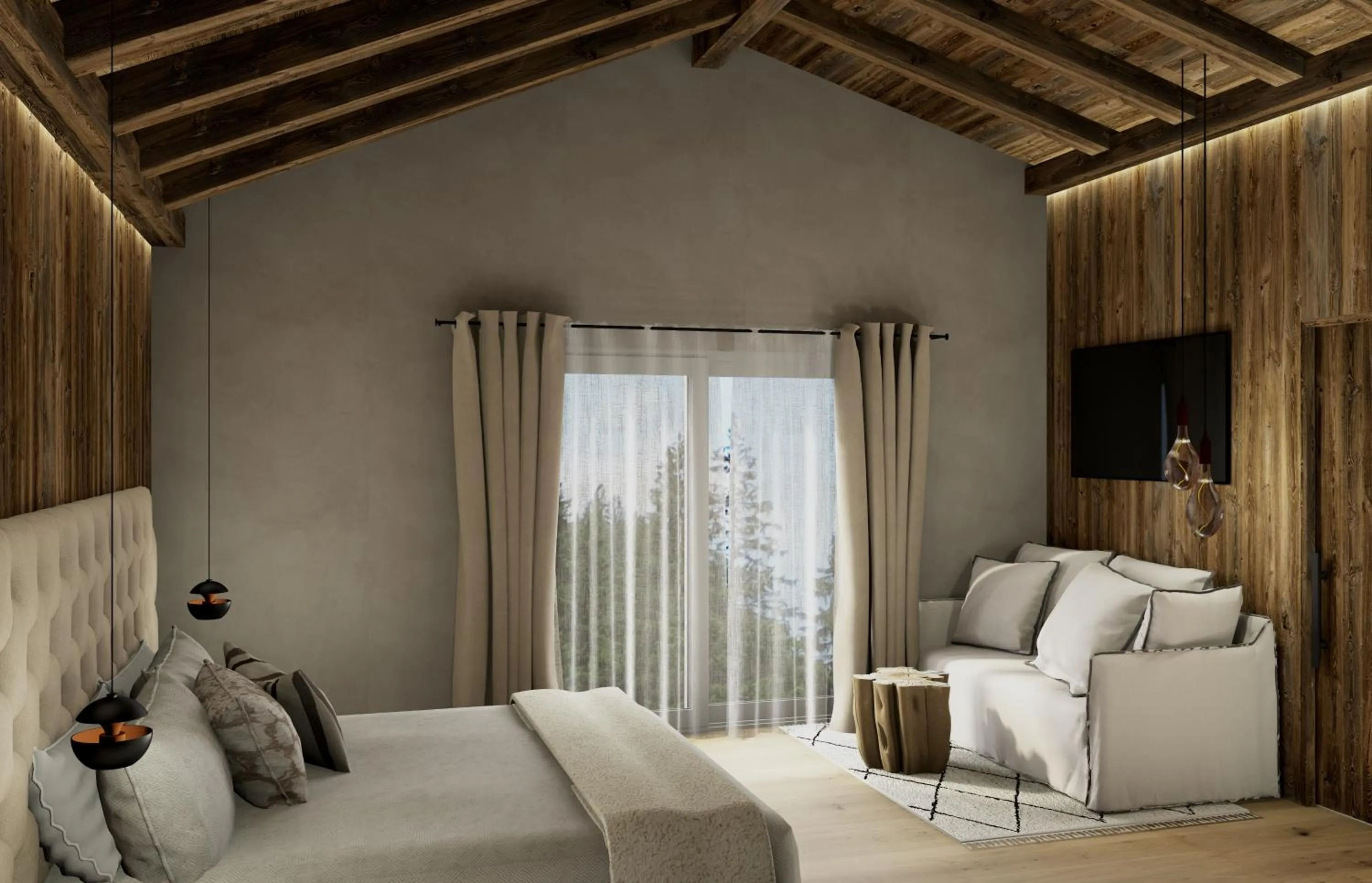 Bed in Paradise Lodge