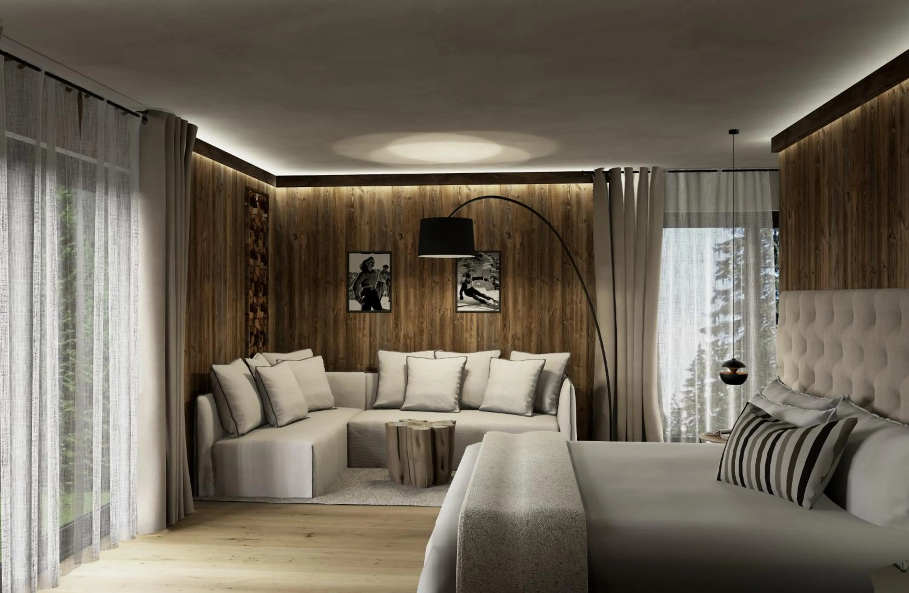 Bed in Paradise Lodge