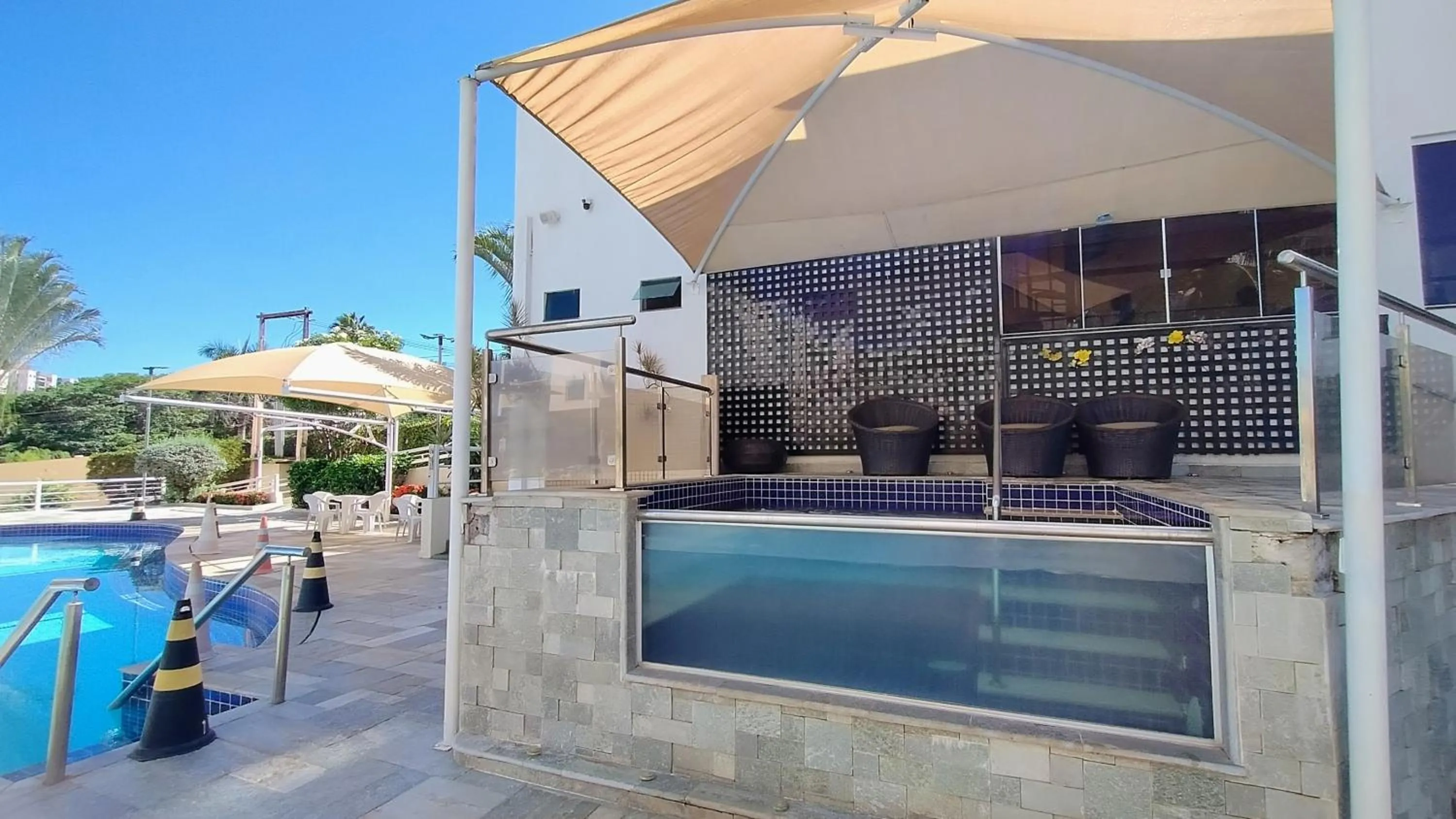 Swimming pool in Thermas do Bandeirante Caldas Novas - ACHEI FERIAS - Com Roupa de Cama