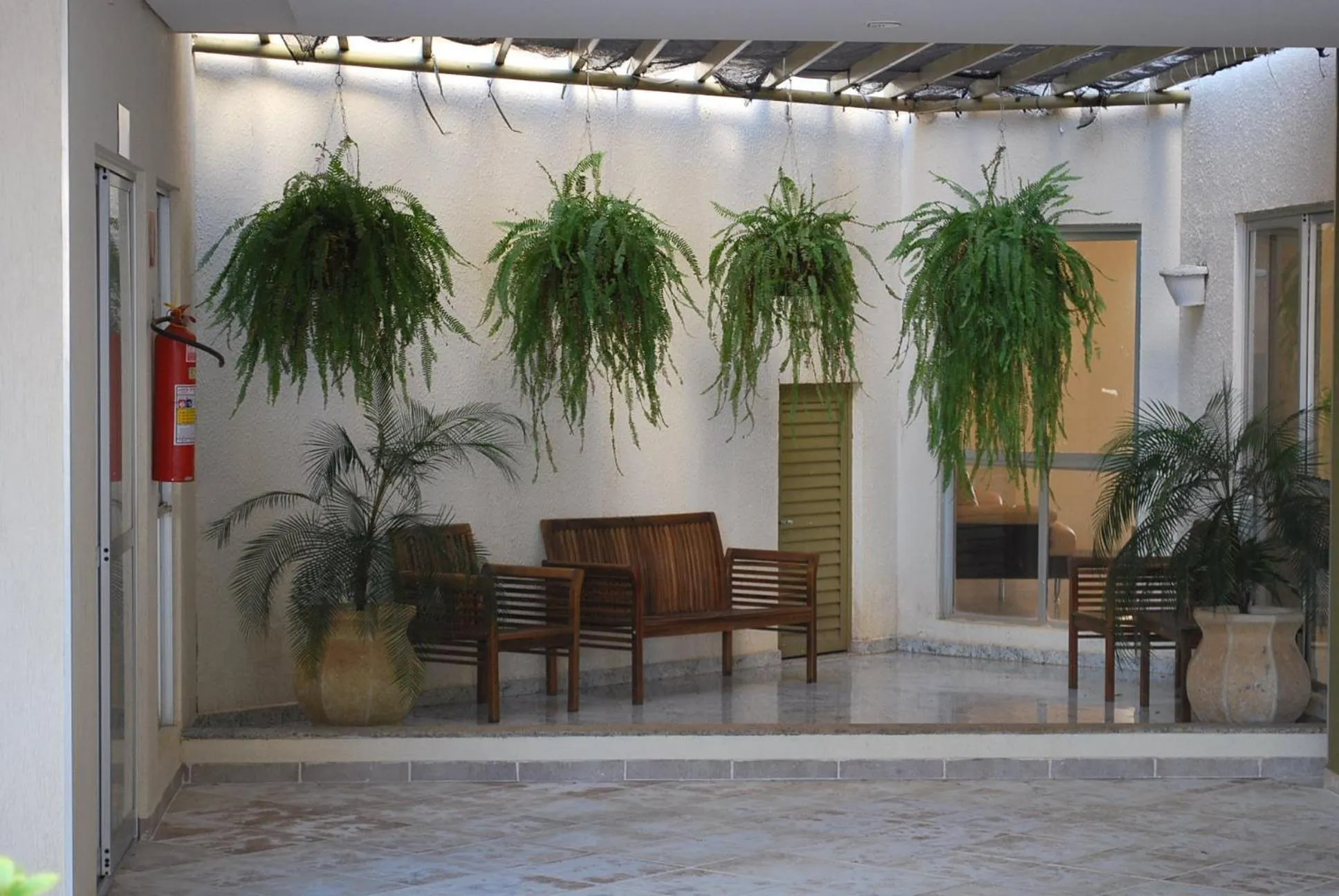 Patio in Prive das Thermas I Caldas Novas - ACHEI FERIAS - com roupa de cama