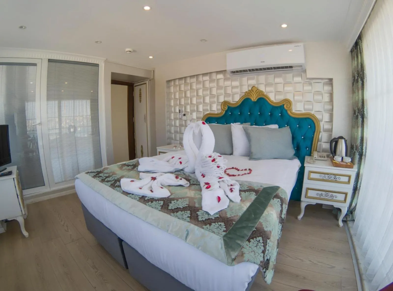 Bed in Grand Esen Hotel