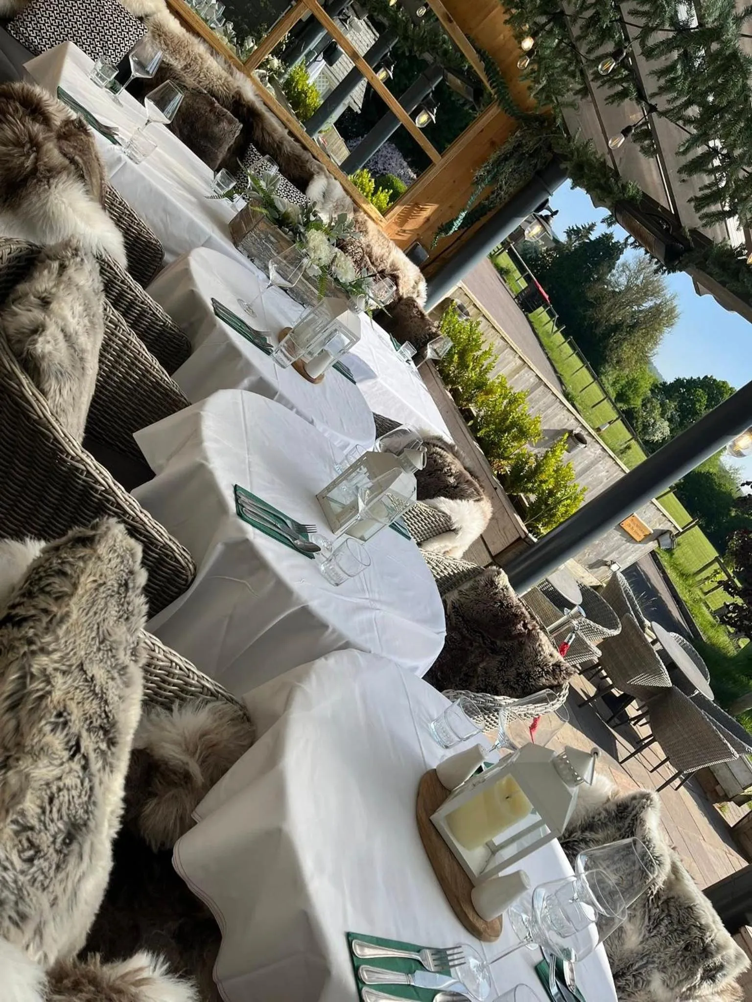 Patio in The Greyhound Inn and Hotel