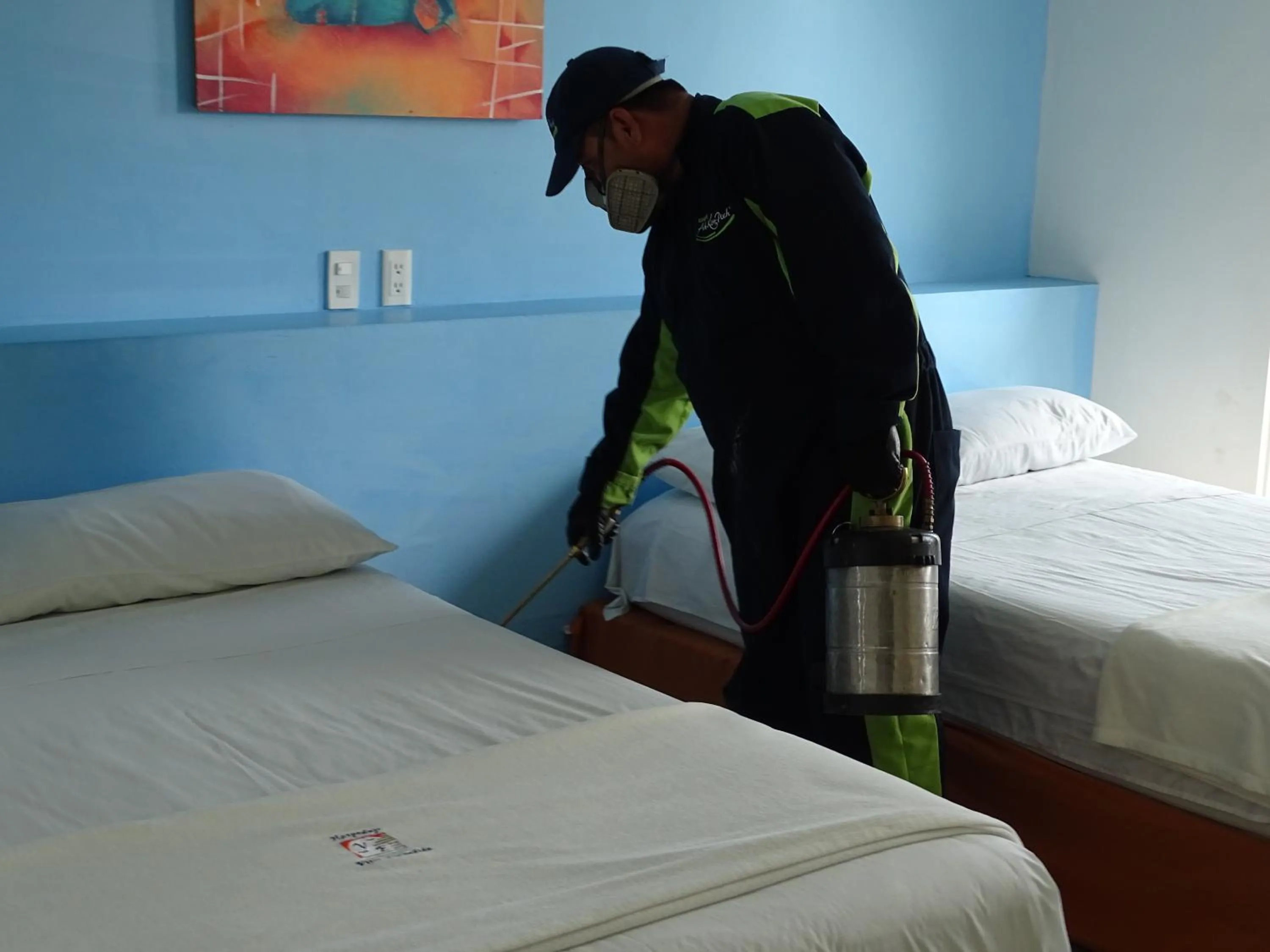 Bed in Hotel Villa Escondida Campeche