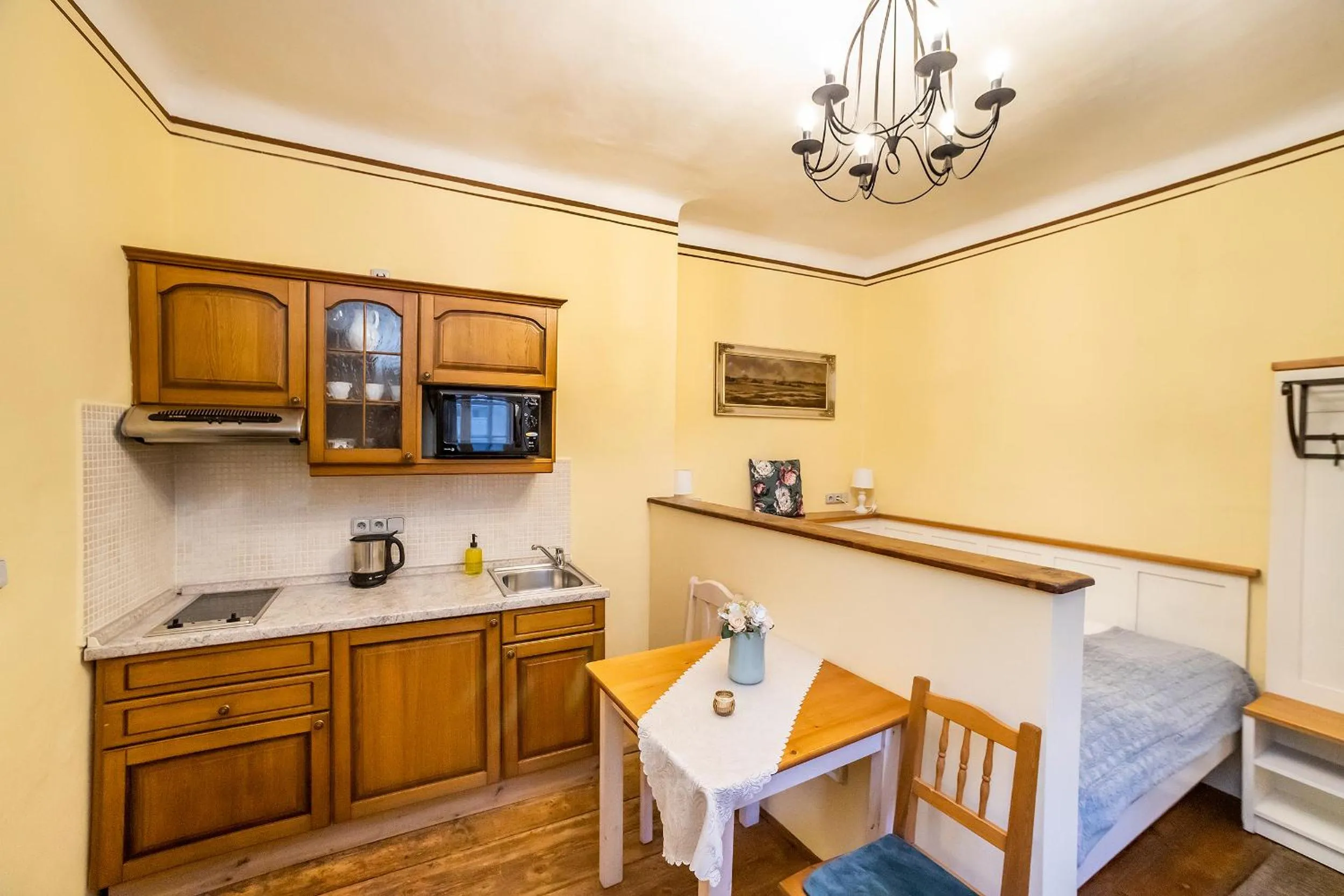 Kitchen or kitchenette in Penzion Thallerův Dům