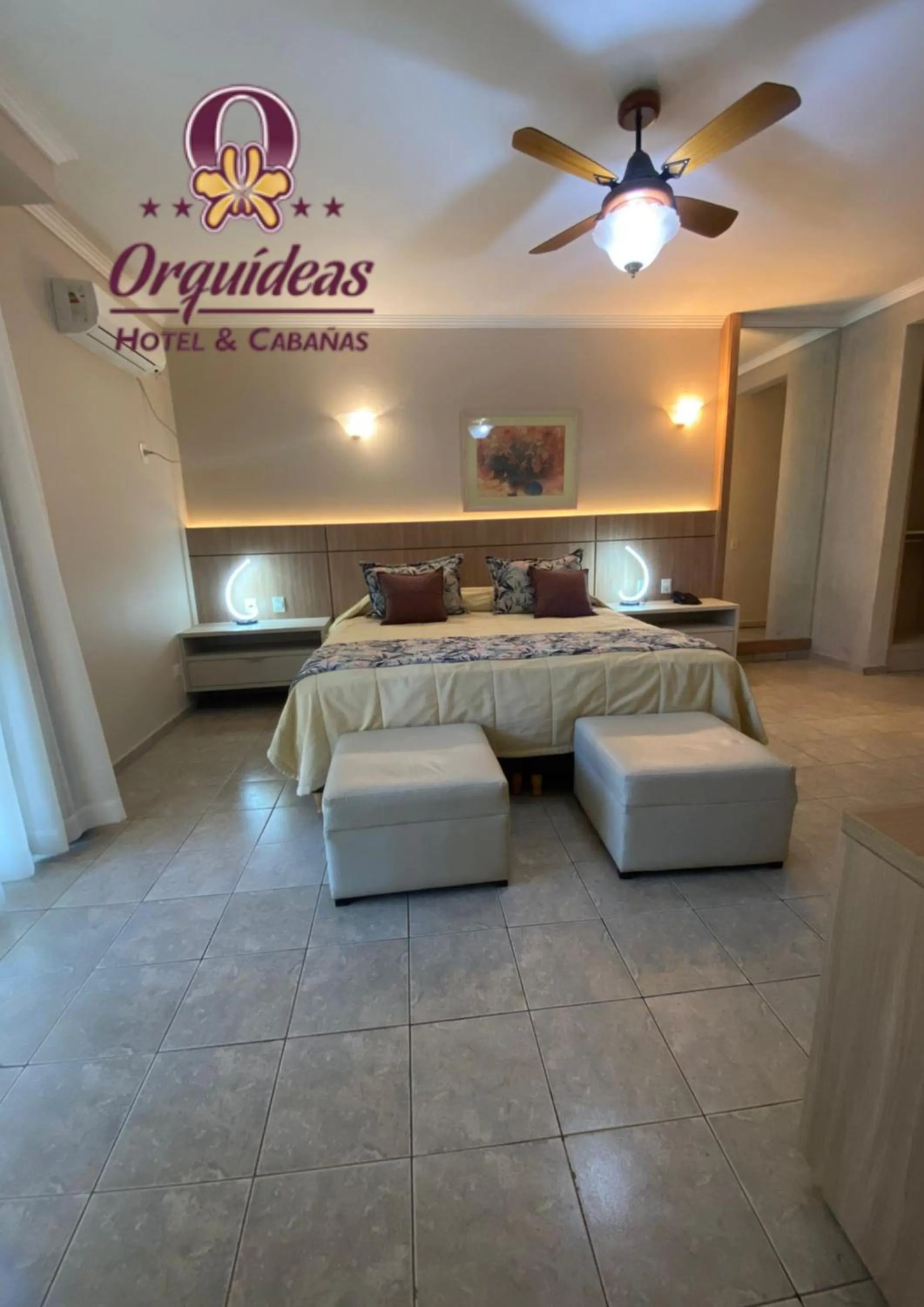 Bed in Orquideas Hotel & Cabañas