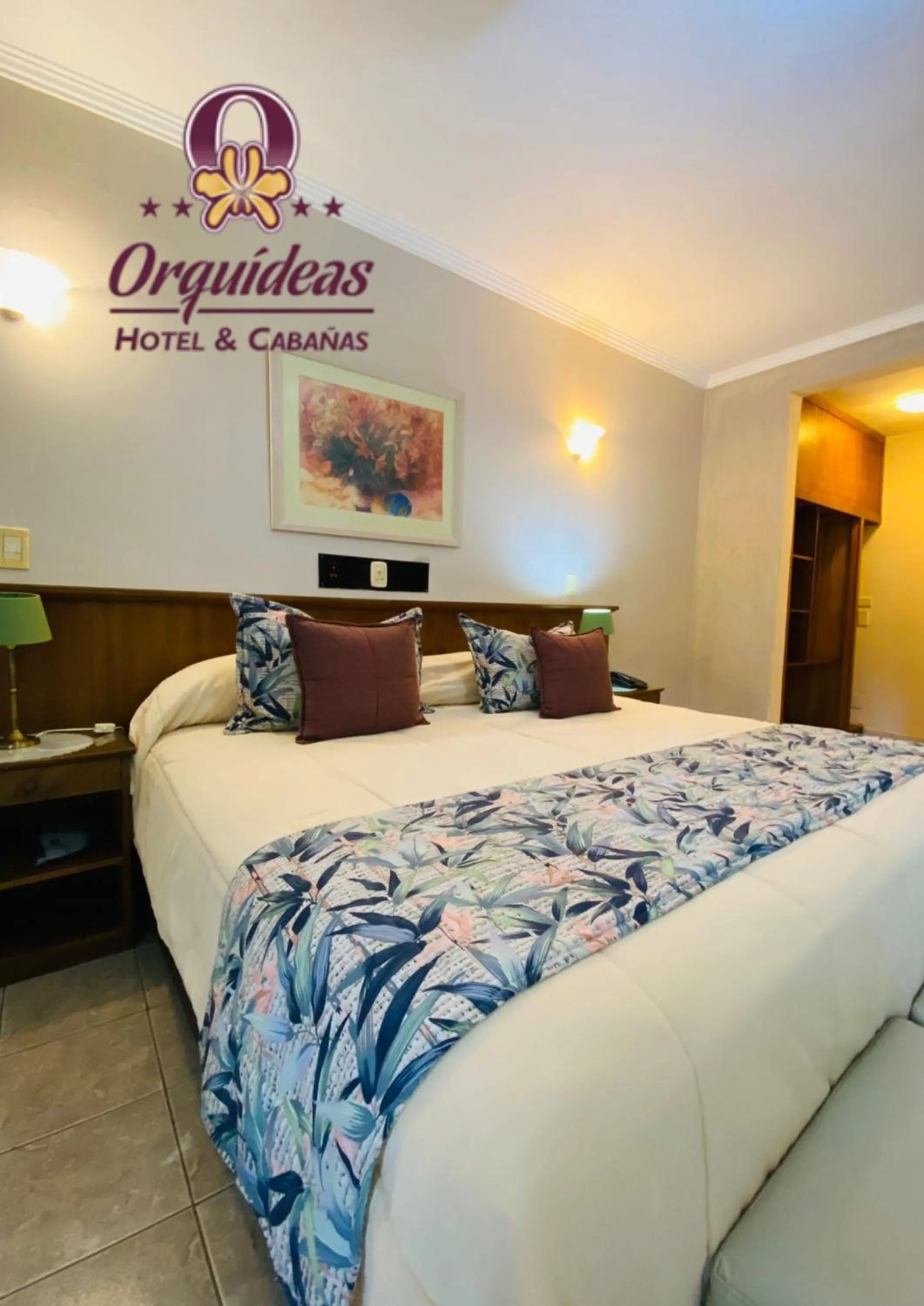 Bed in Orquideas Hotel & Cabañas