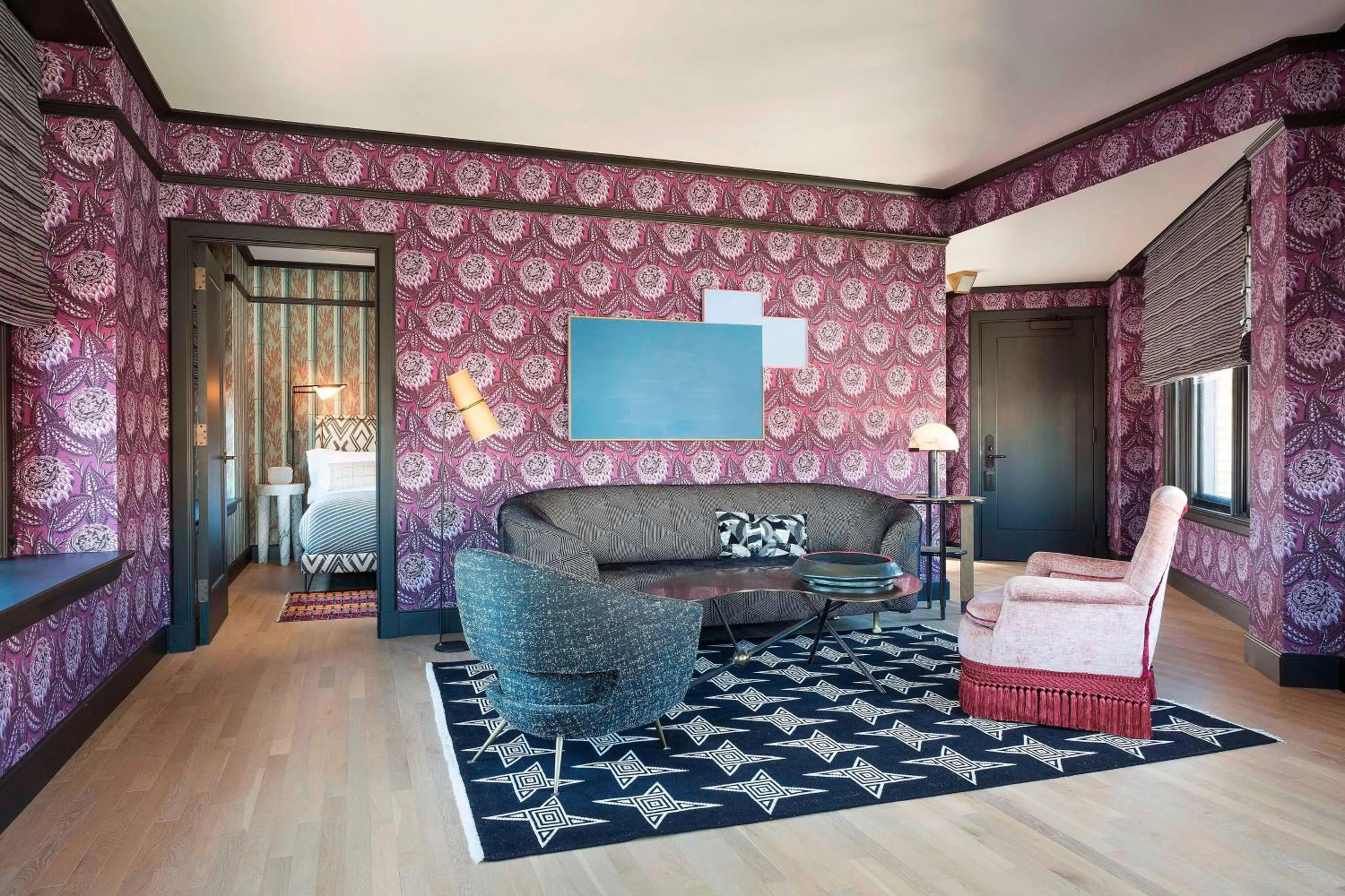 Living room in San Francisco Proper Hotel, a Member of Design Hotels