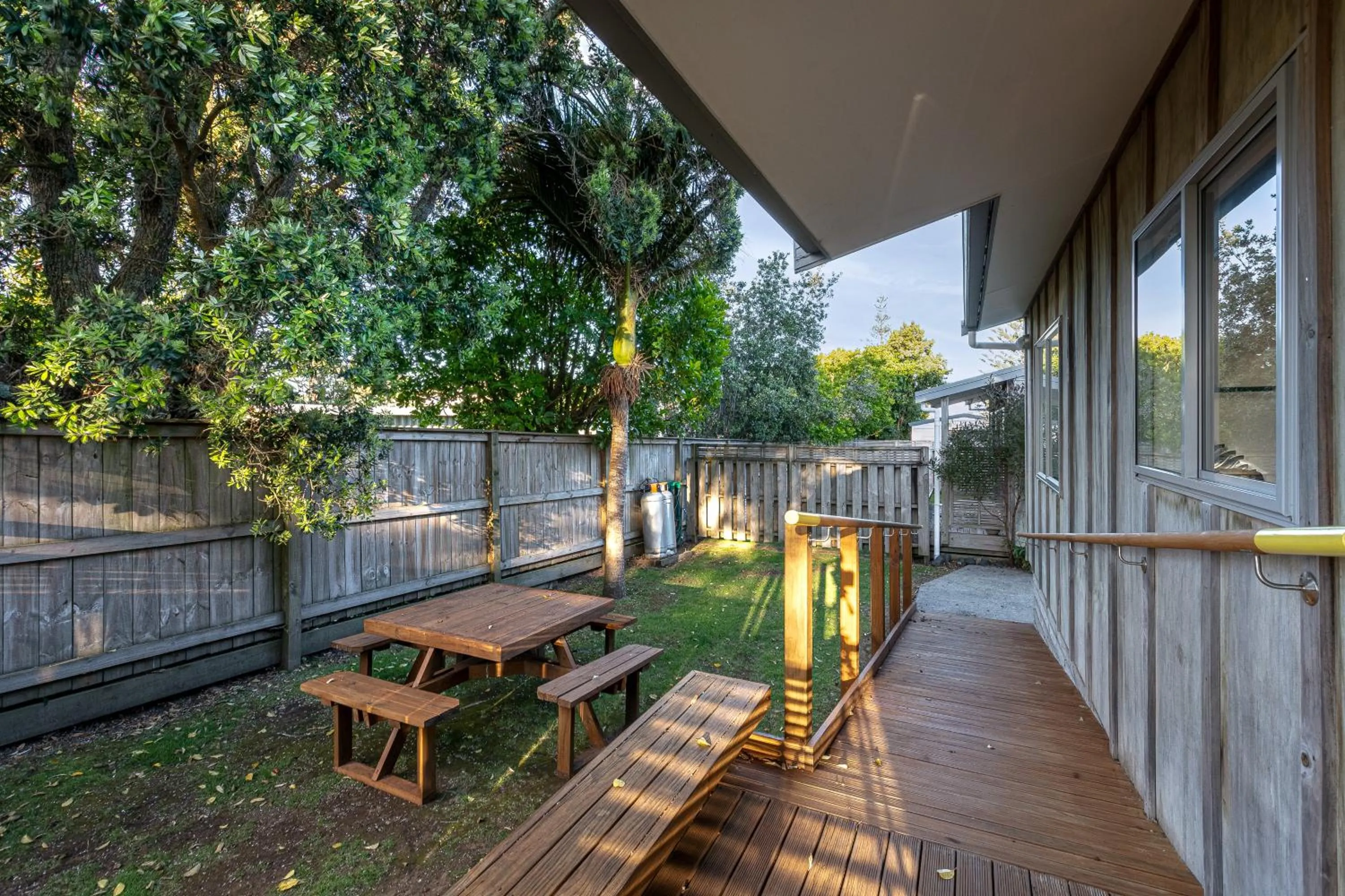 Balcony/Terrace in Athenree Hot Springs & Holiday Park