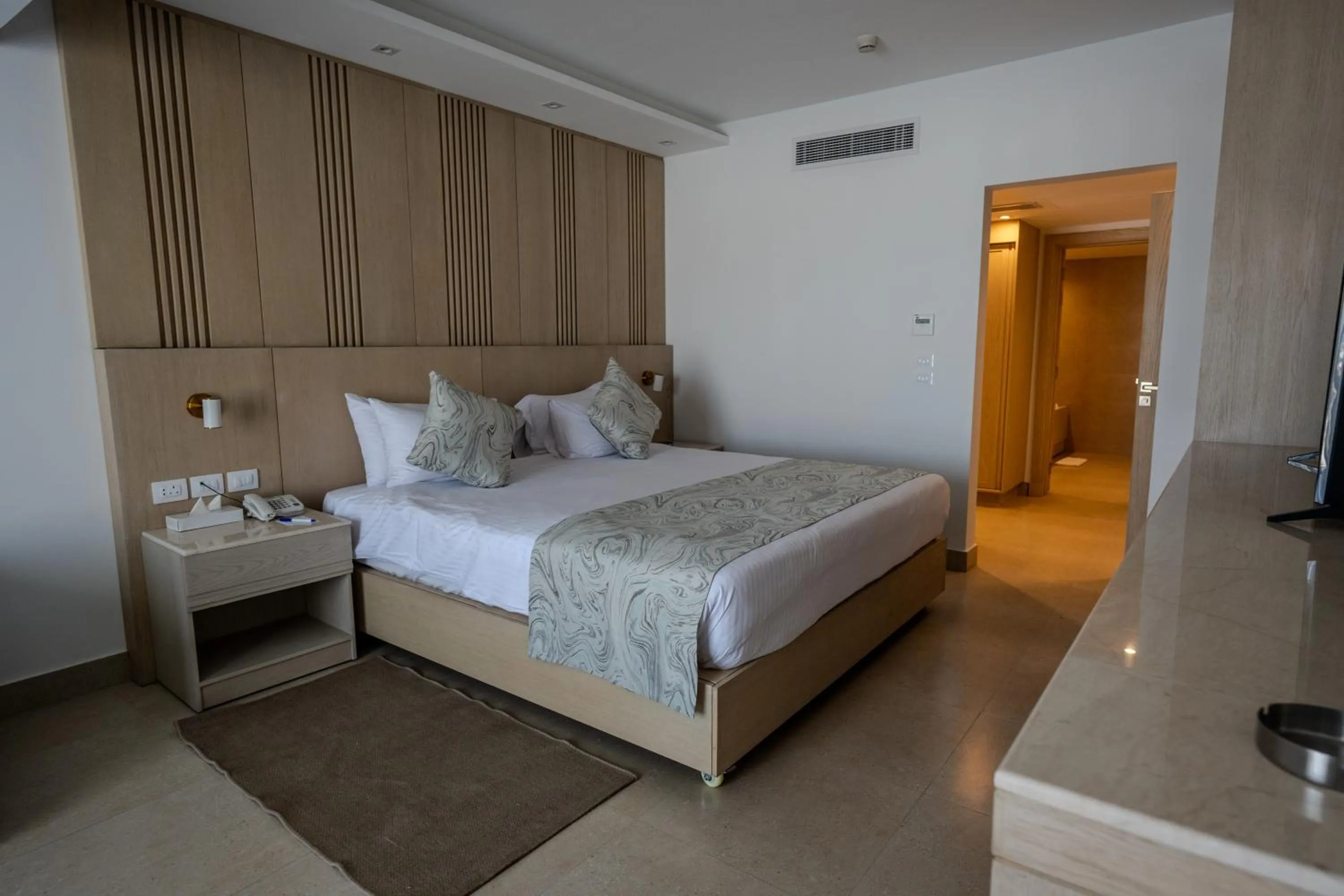 Bed in Ecotel Dahab Bay View Resort