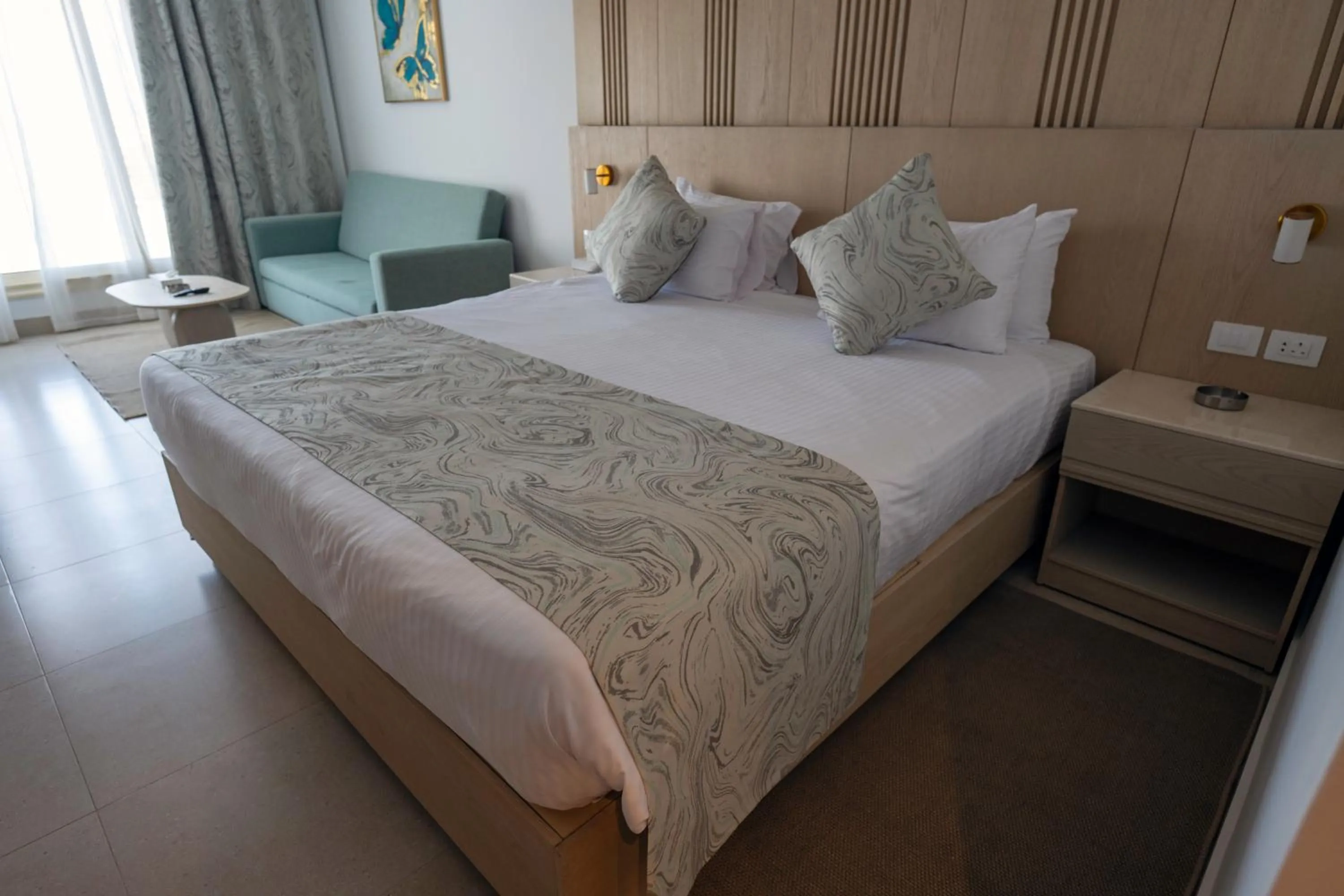 Bed in Ecotel Dahab Bay View Resort
