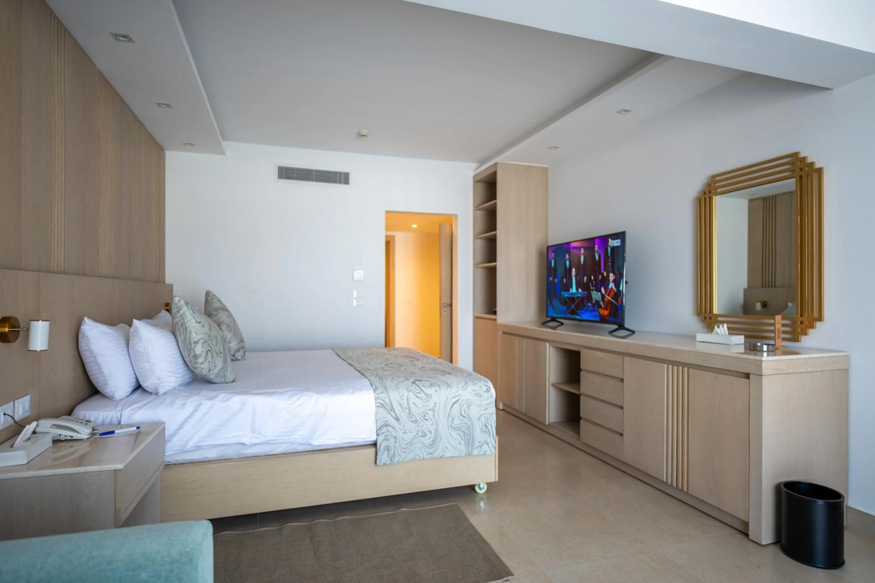 Bed in Ecotel Dahab Bay View Resort