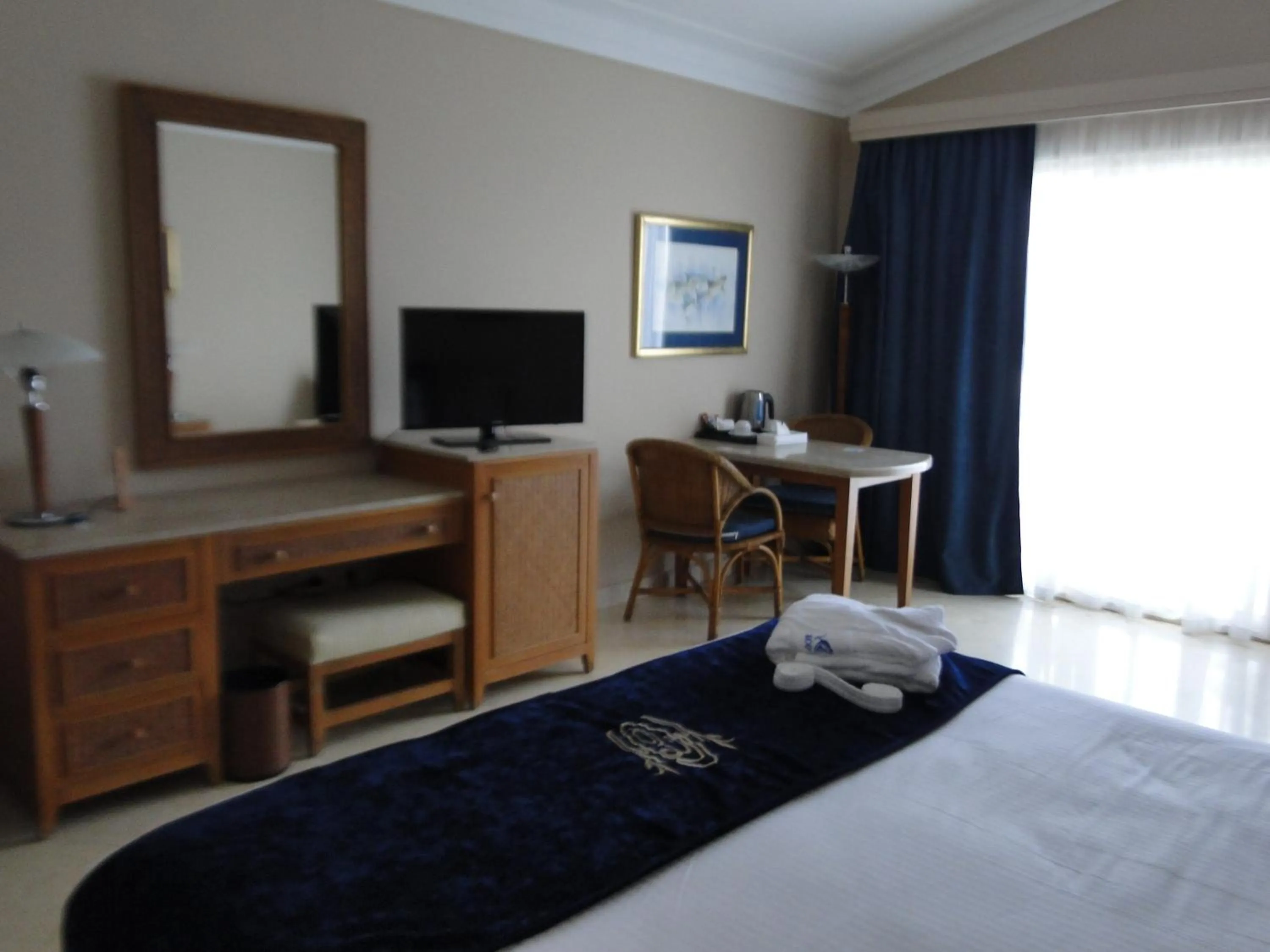 Bed in Ecotel Dahab Bay View Resort