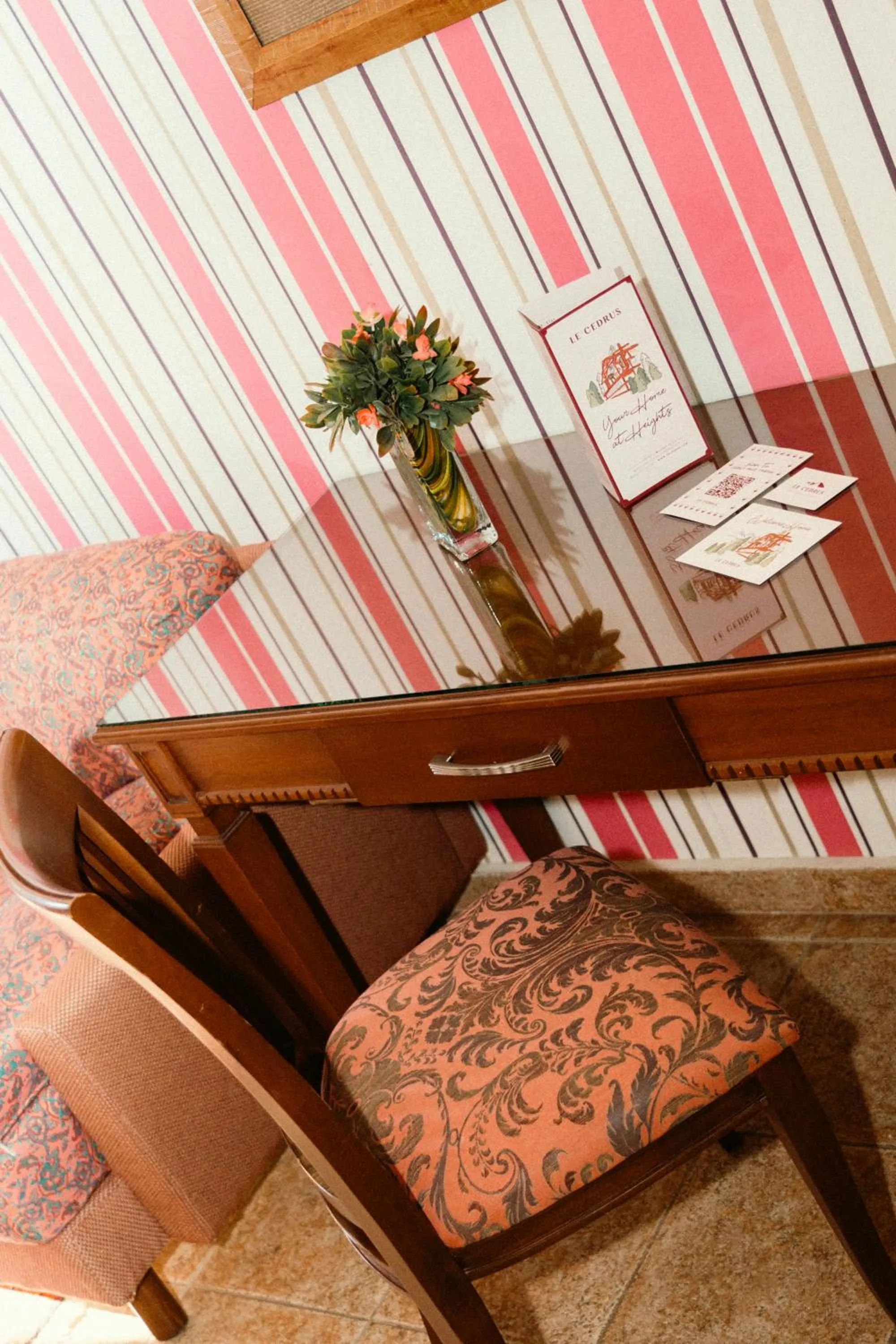 Decorative detail in Le Cedrus Hotel