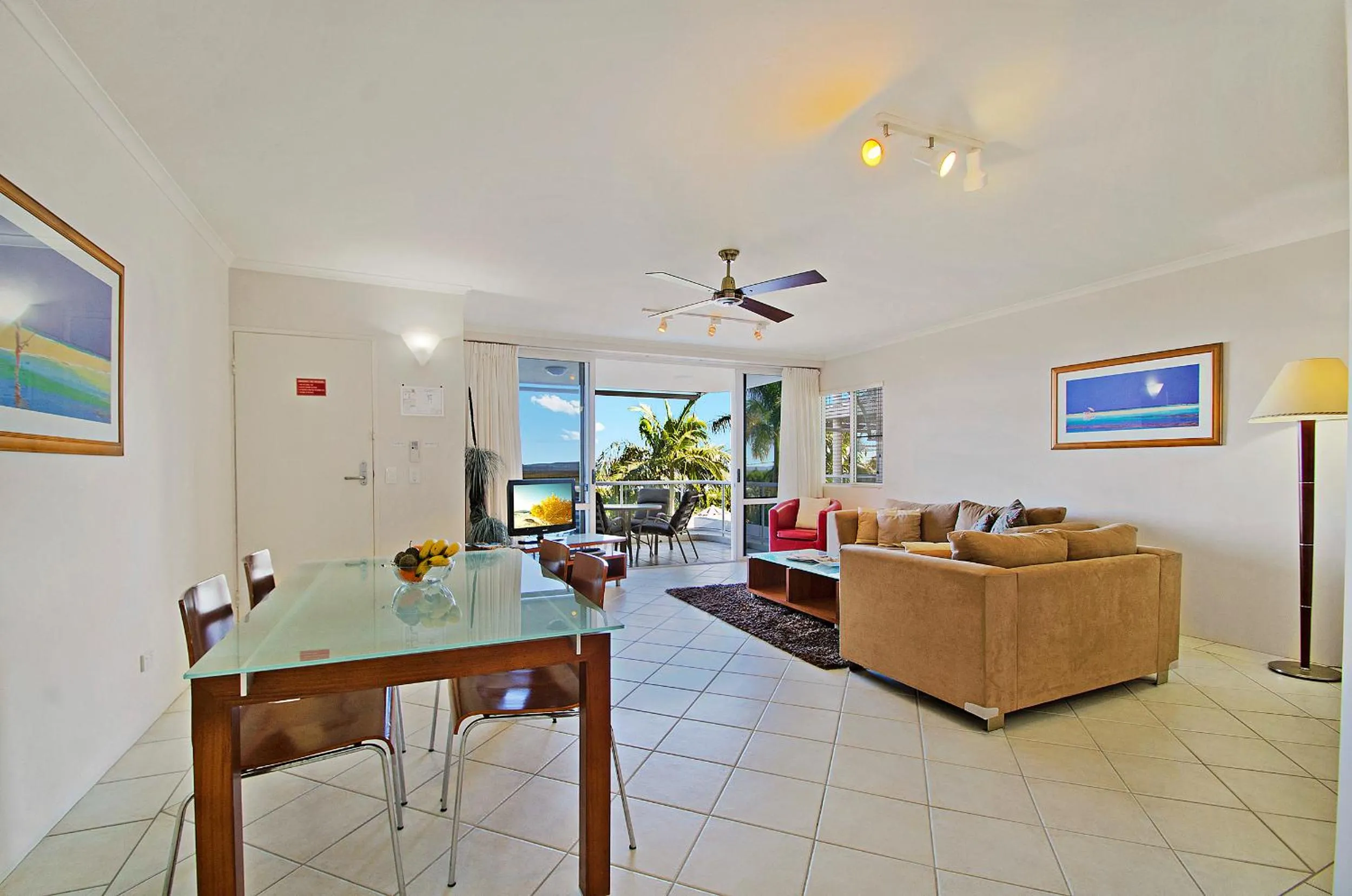 Living room in Bali Hai Apartments Noosa