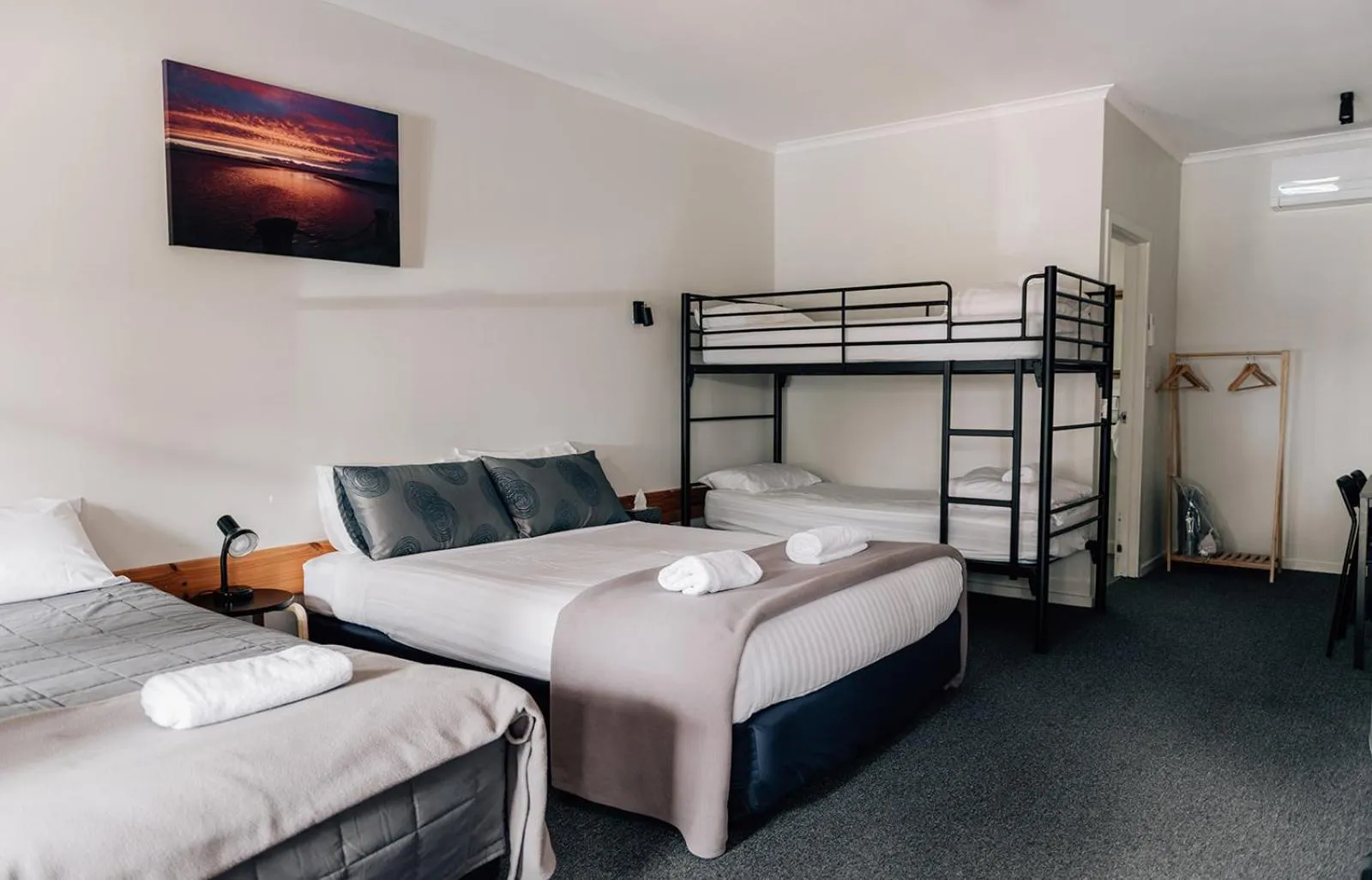 Bed in Port Albert Motel