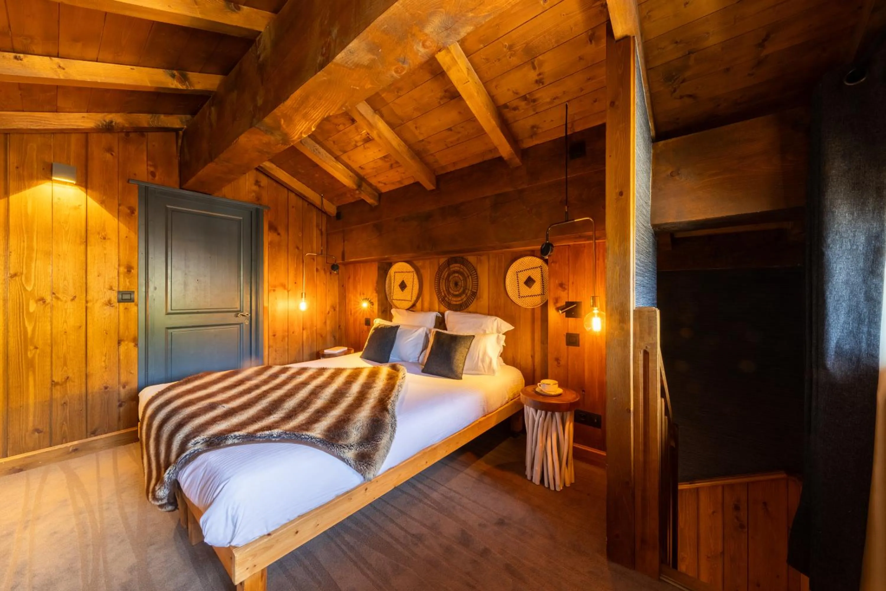 Bedroom, Bed in Hôtel Village Montana by Les Etincelles