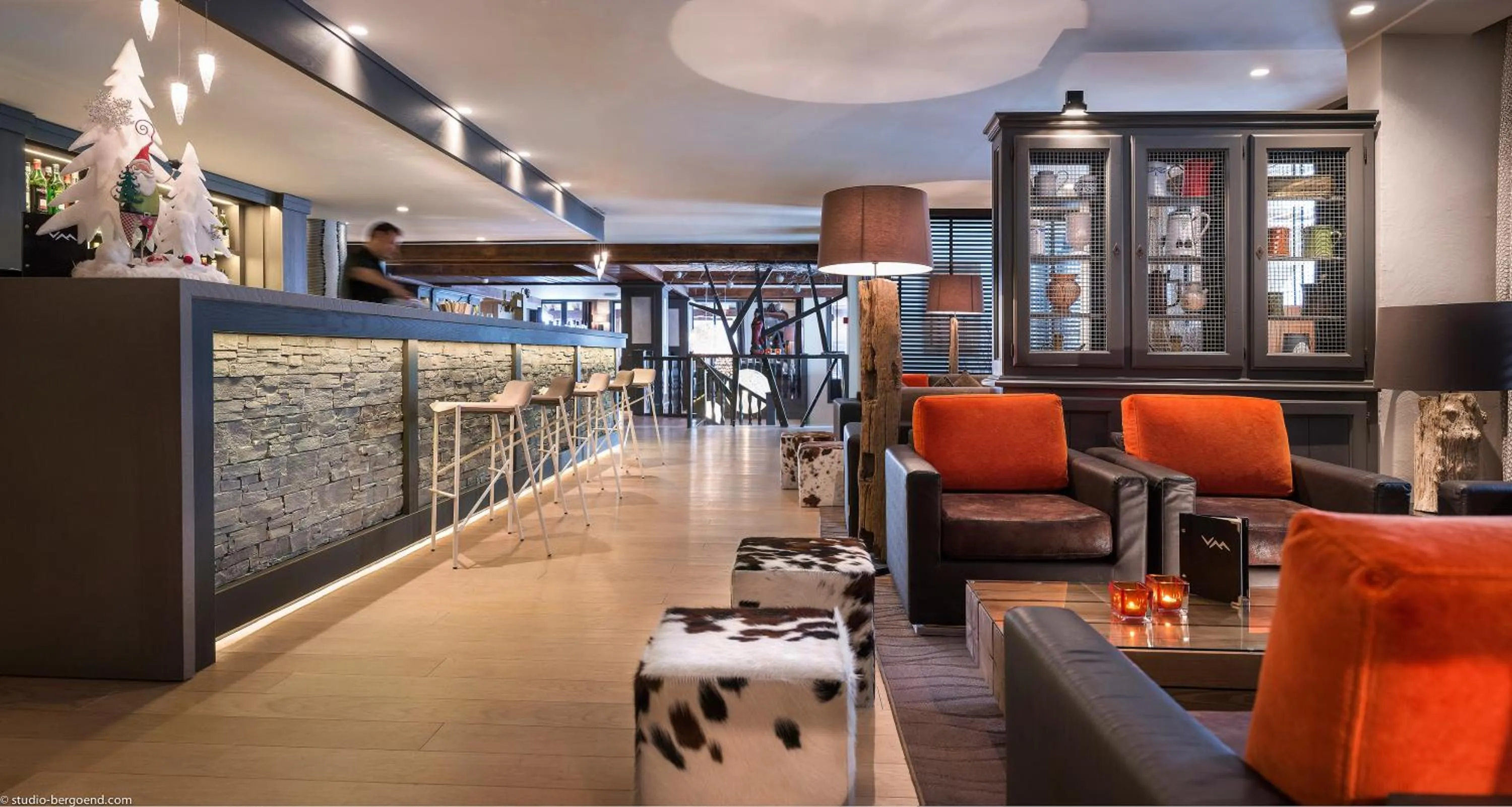 Lounge or bar in Hôtel Village Montana by Les Etincelles