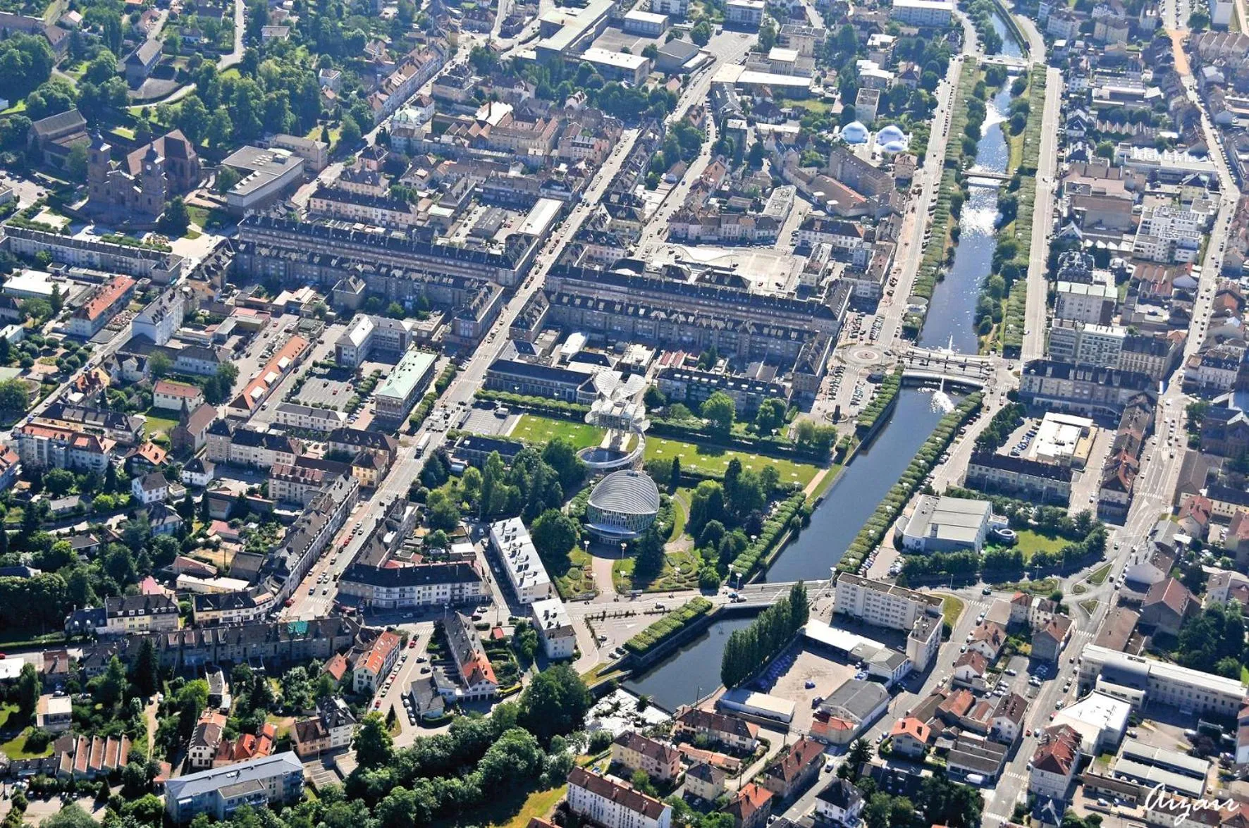 Bird's eye view in ibis Saint-Die