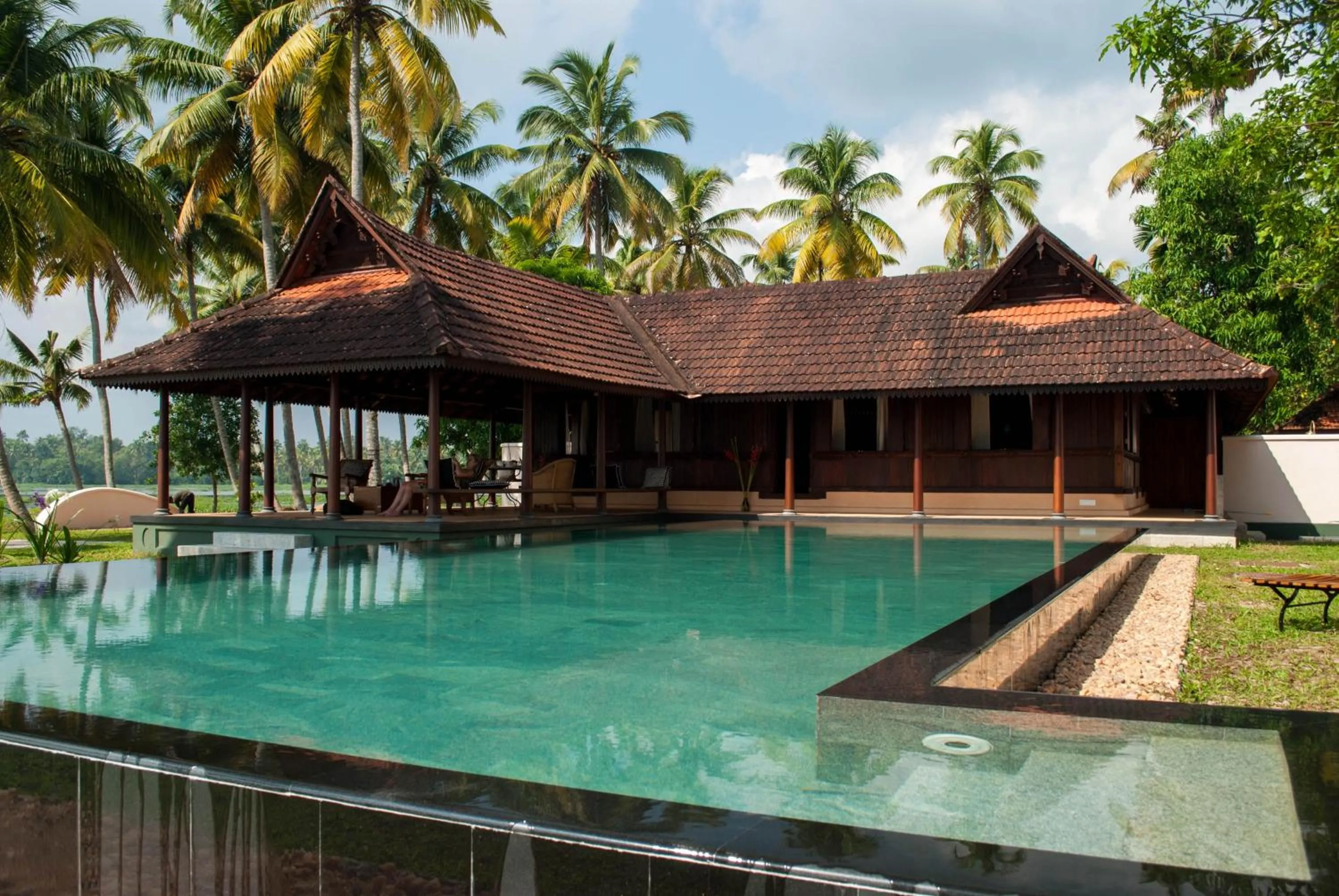 Swimming pool in Vismaya by Moksha Stays