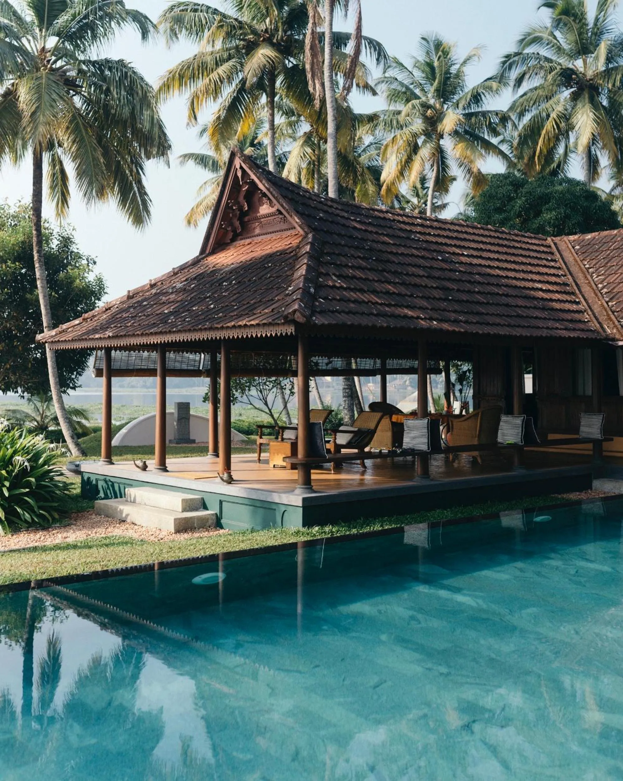 Pool view in Vismaya by Moksha Stays