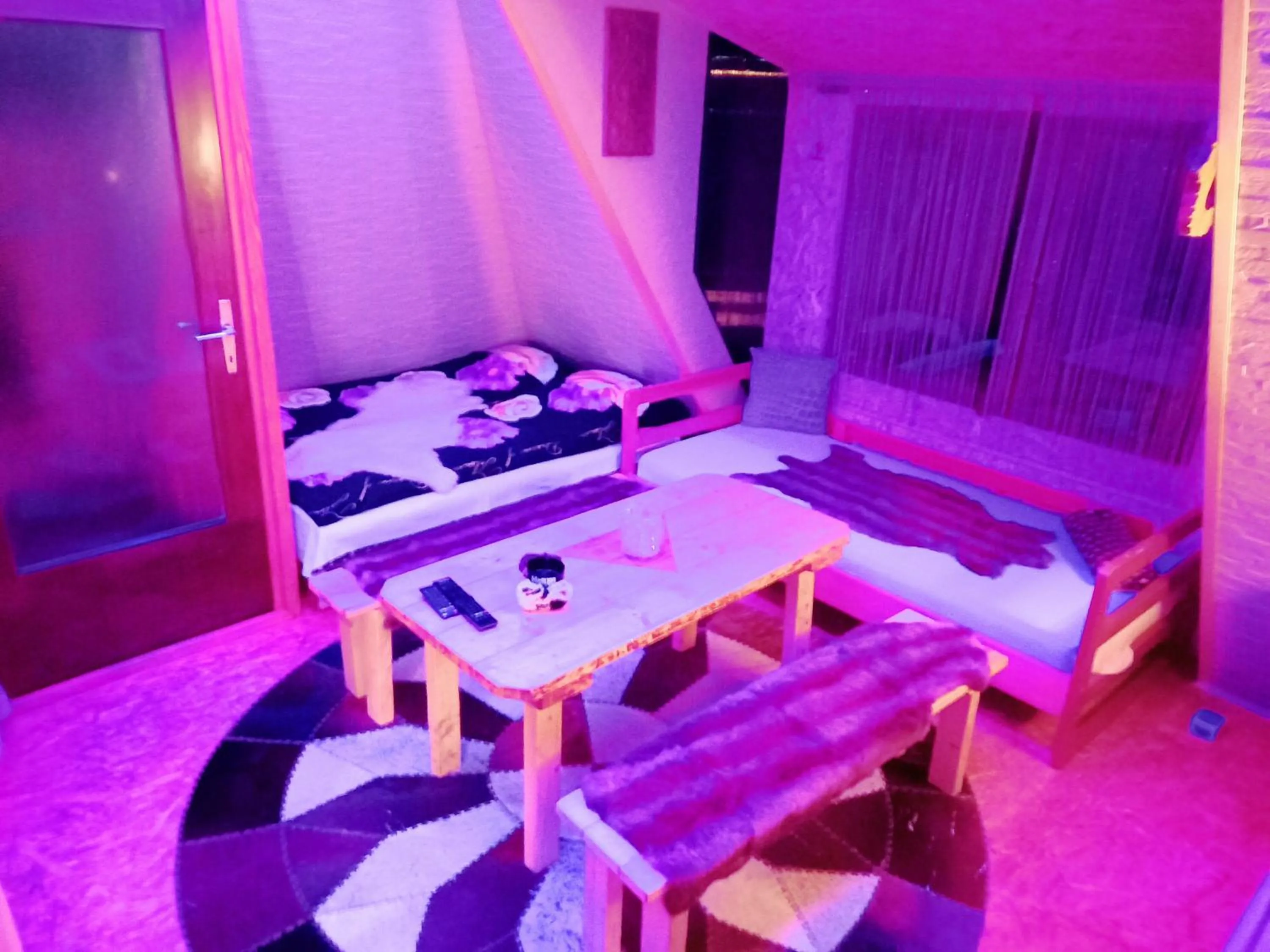 Seating area, Bed in Holiday Home Nature Neno