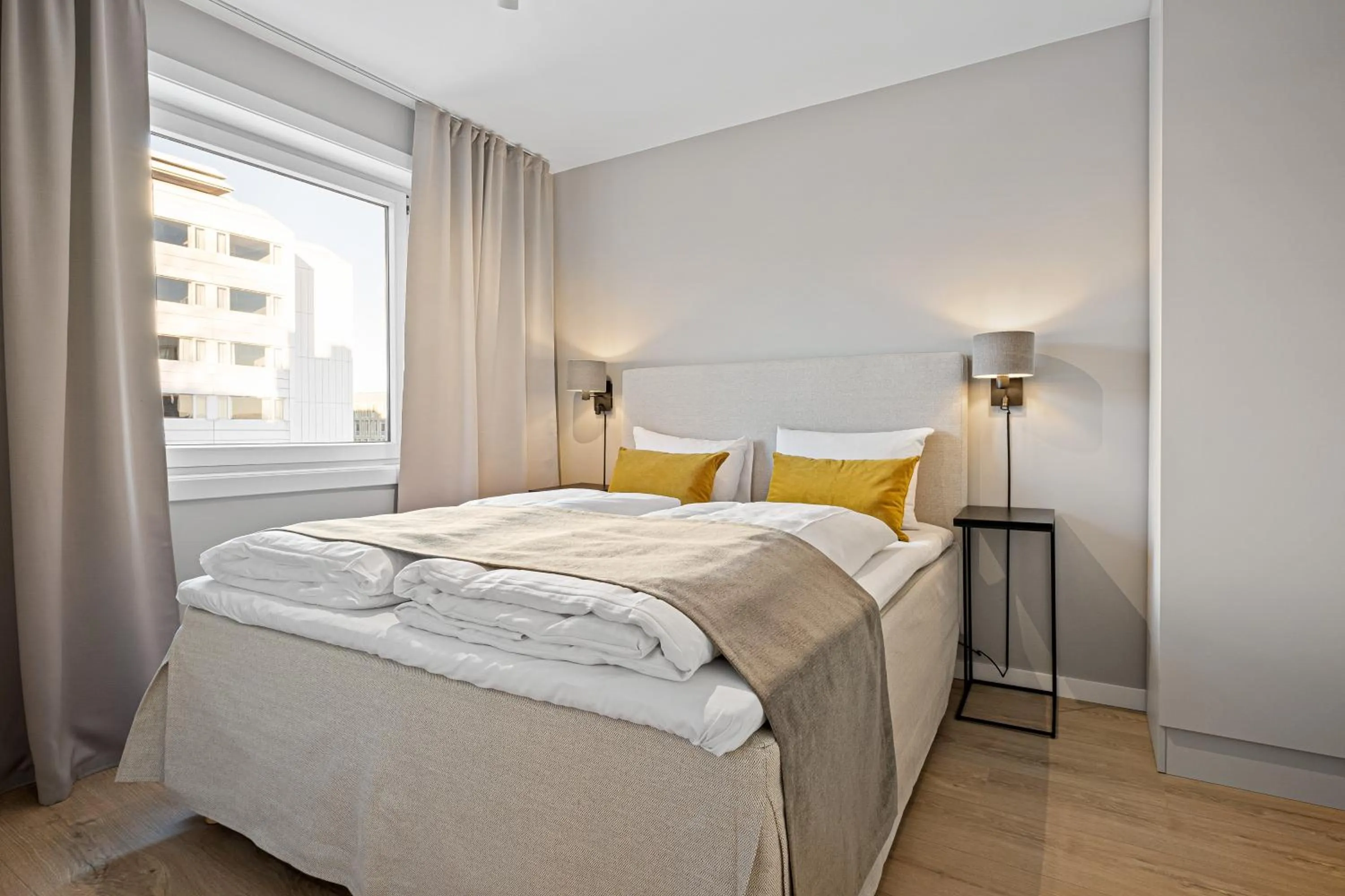 Bedroom, Bed in Bjørvika Apartments - Sirkus Renaa