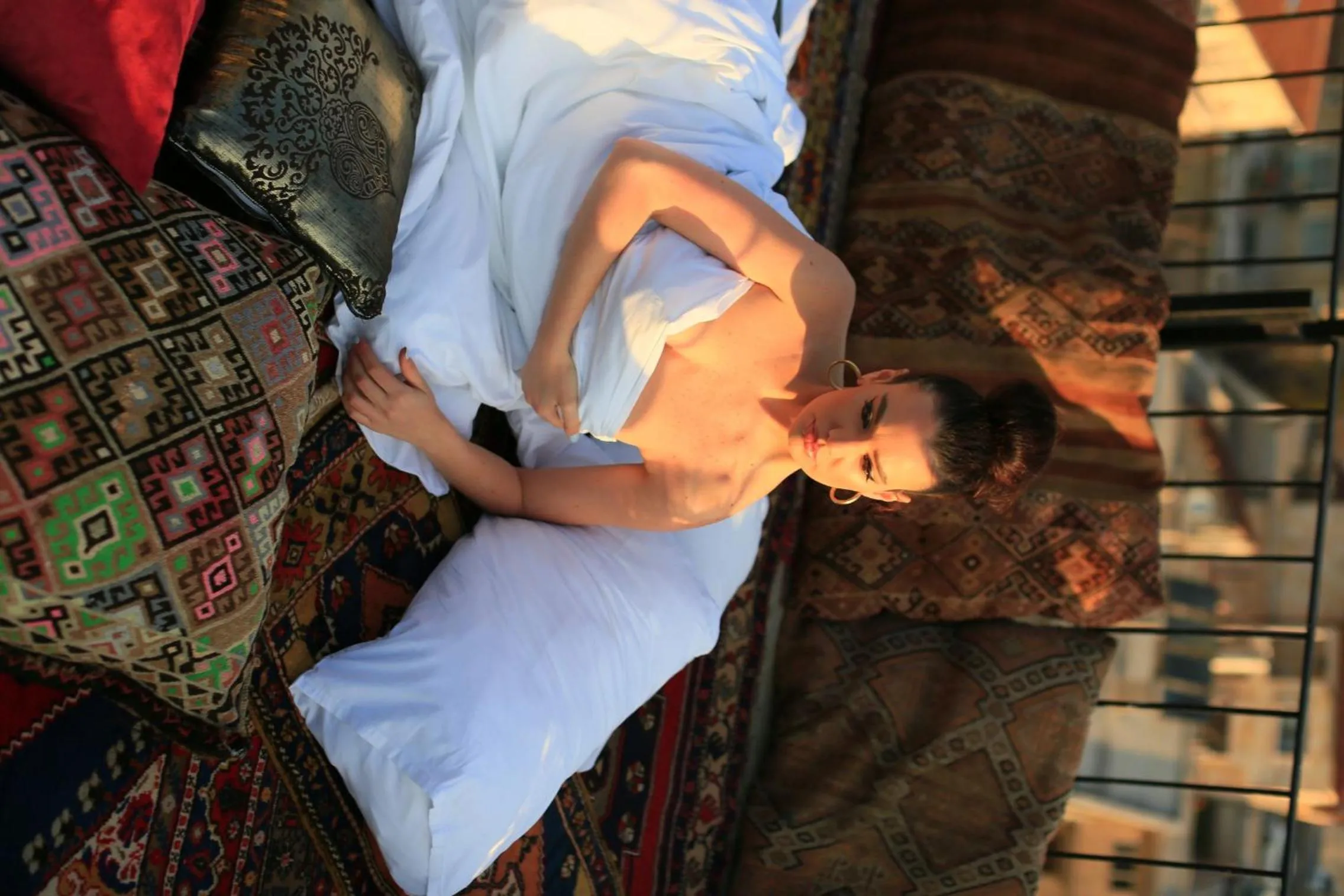 Balcony/Terrace, Bed in Mirzade Konak Hotel