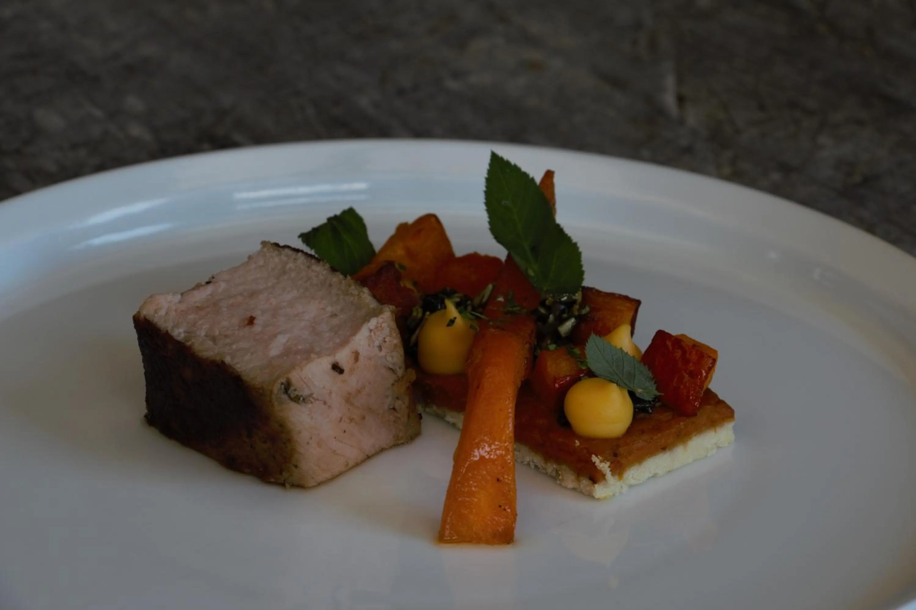 Food close-up in Kupfer-Dachl