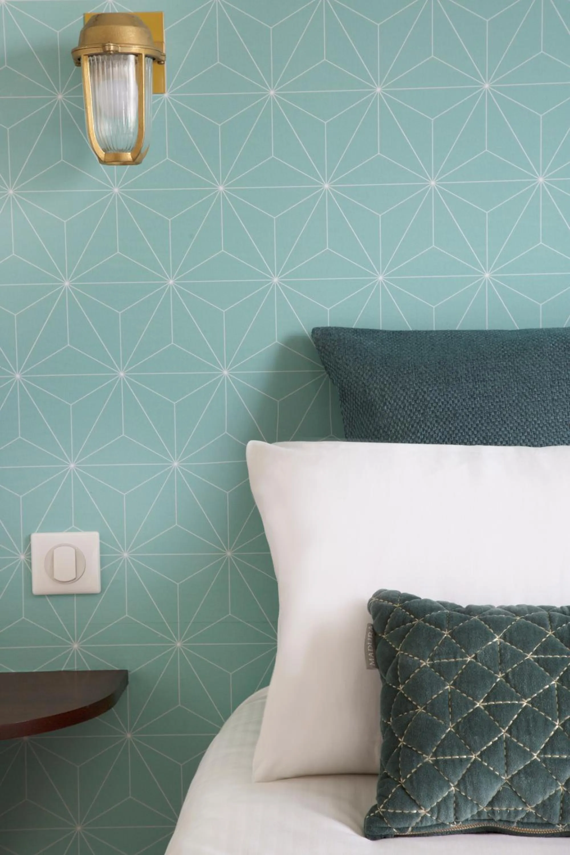 Decorative detail, Bed in Hotel The Playce by Happyculture