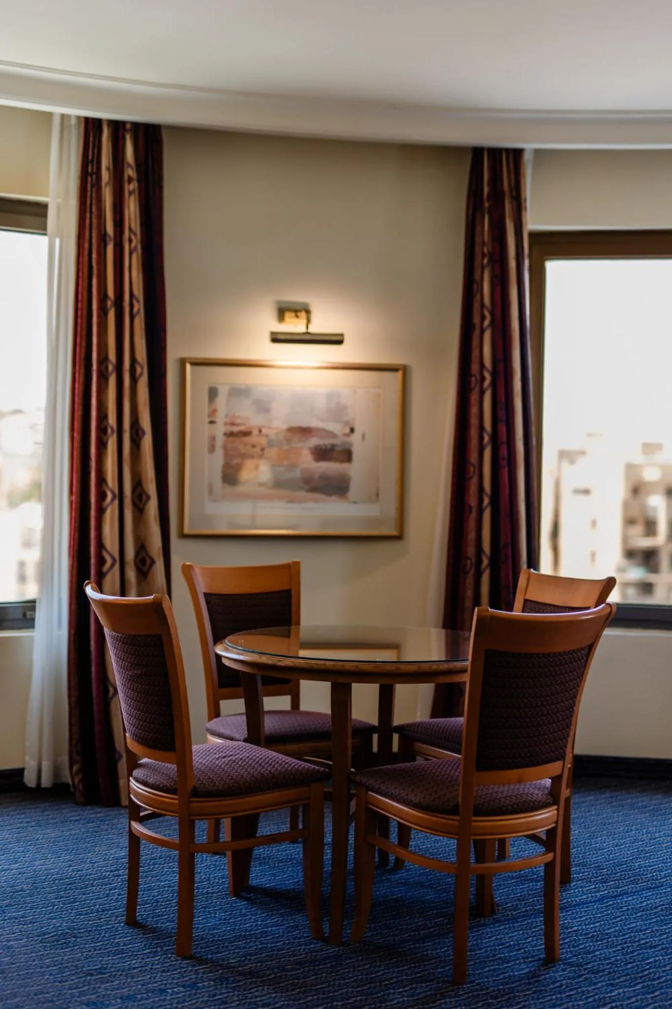 Seating area in Grand Court Hotel
