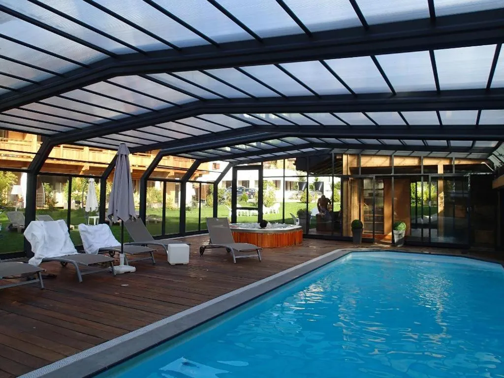 Swimming pool in Logis Hotel Gai Soleil