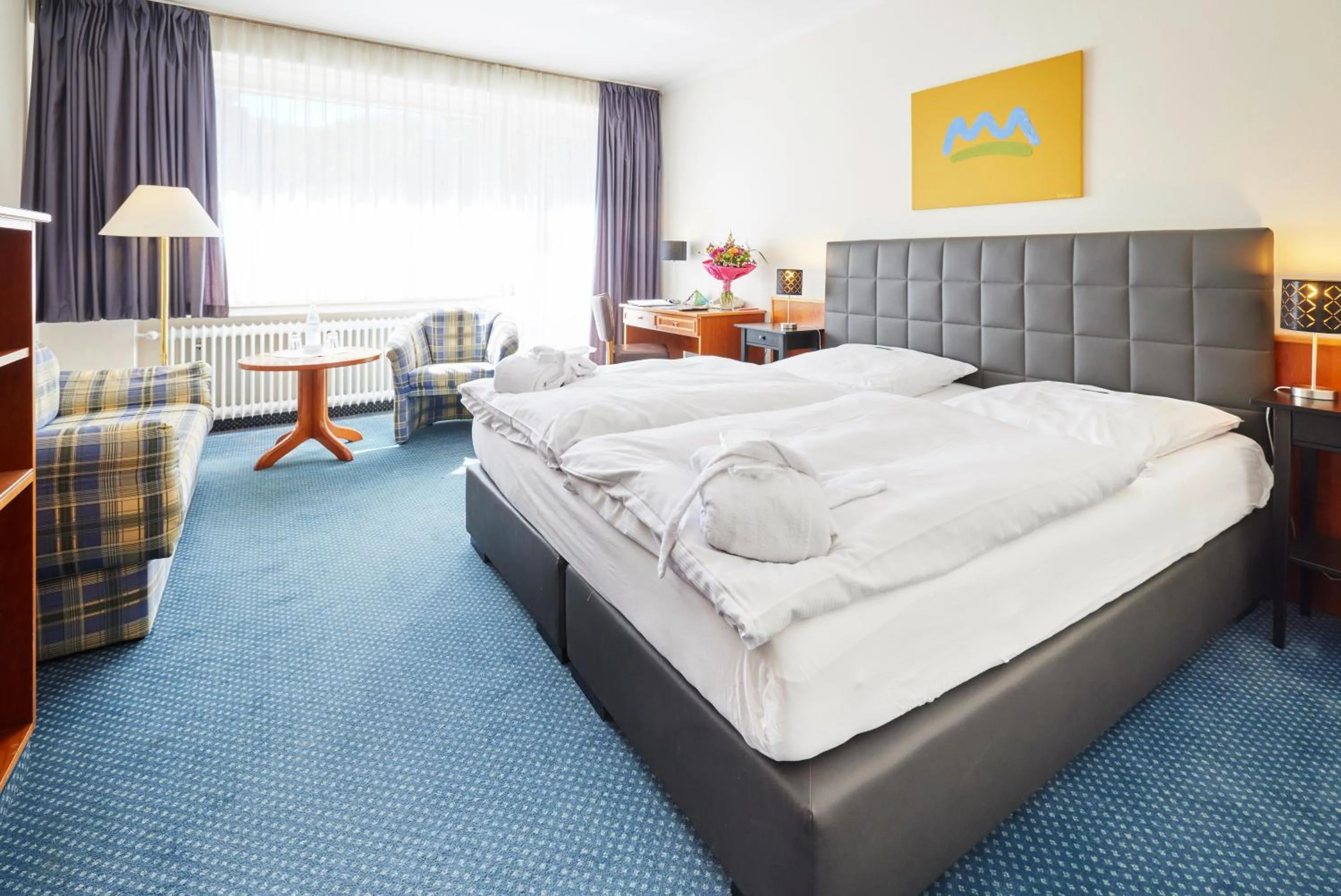 Photo of the whole room, Bed in Waldhotel Bärenstein